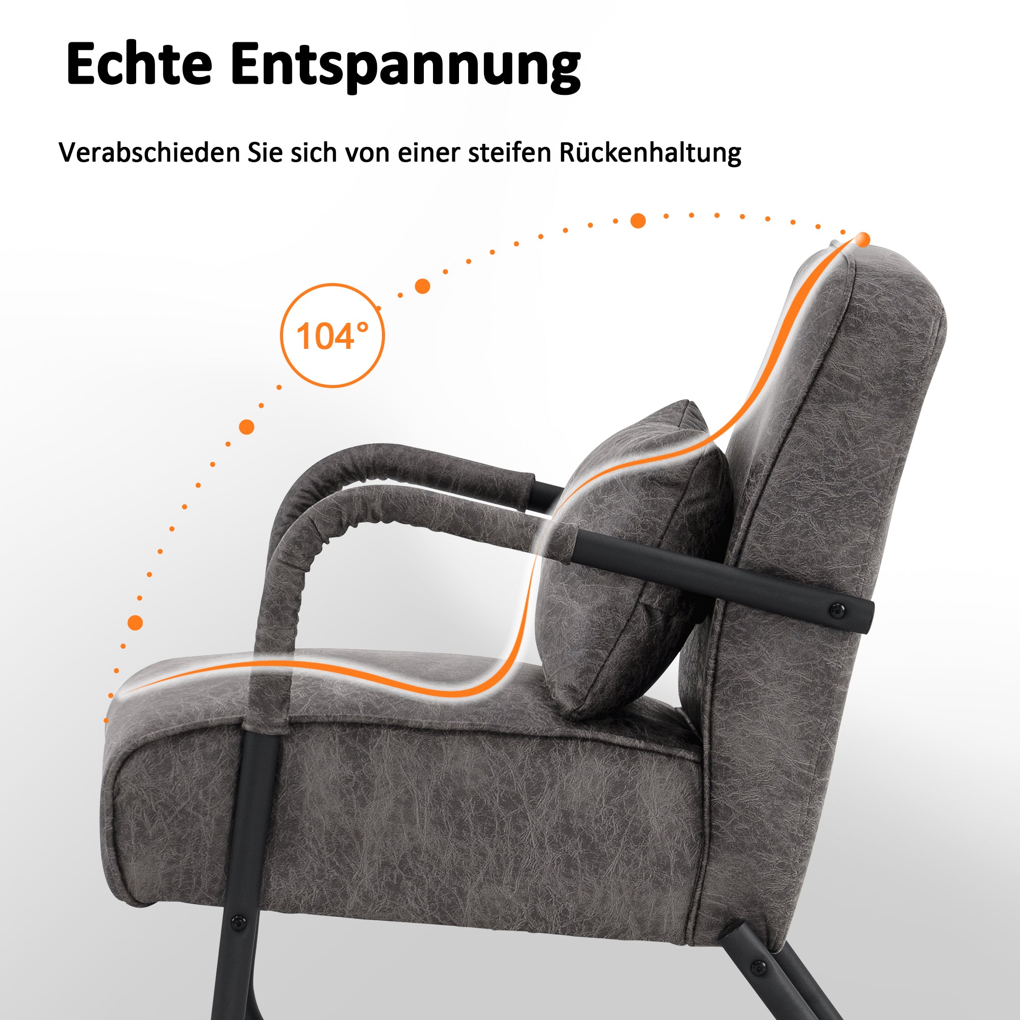 Retro Vintage Relaxfauteuil met/zonder Hocker, Microfiber Stof – foto 9