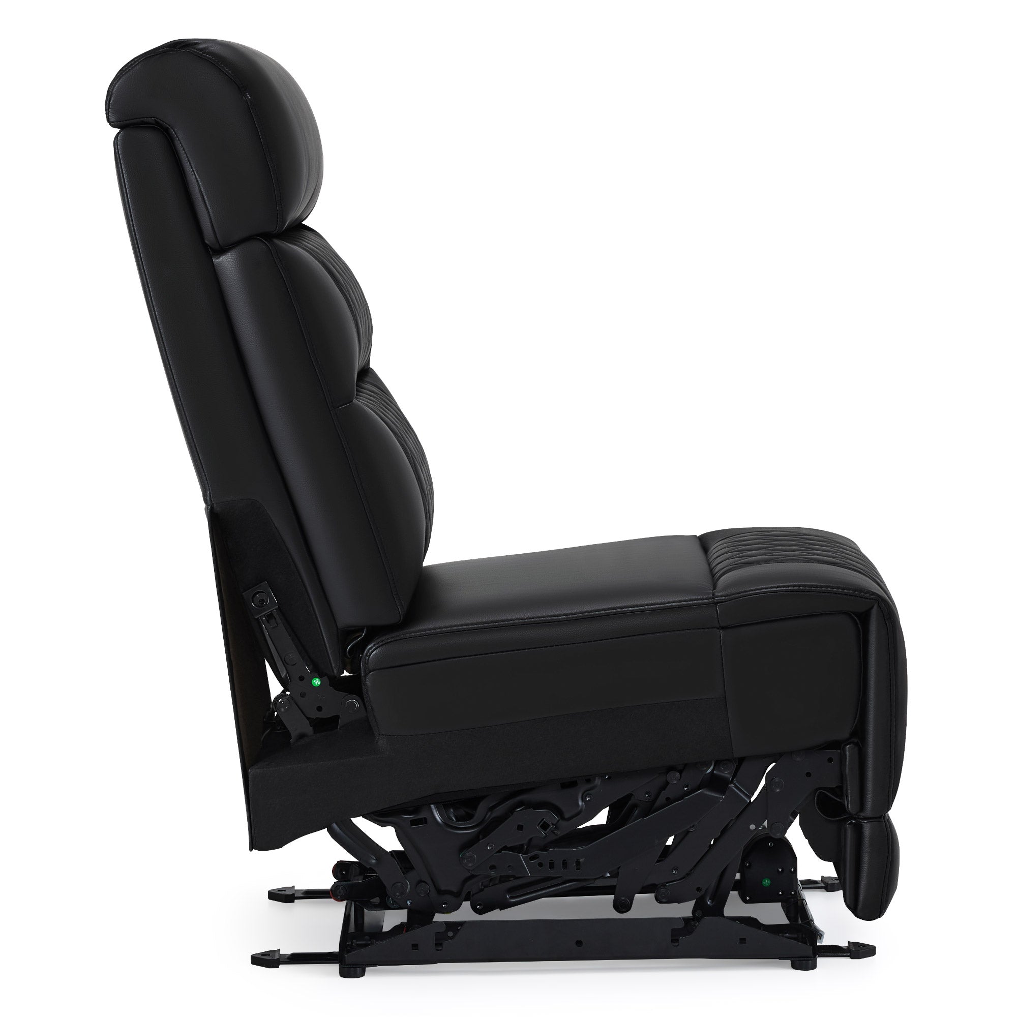 Middenzitting voor 2-zits elektrische relaxfauteuil, verstelbare hoofdsteun (zwart kunstleer) – foto 2