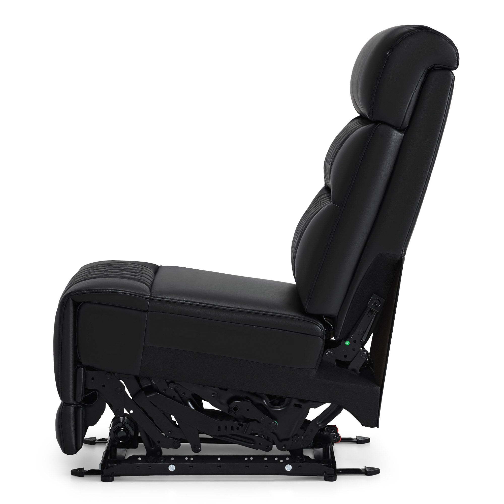 Middenzitting voor 2-zits elektrische relaxfauteuil, verstelbare hoofdsteun (zwart kunstleer) – foto 6