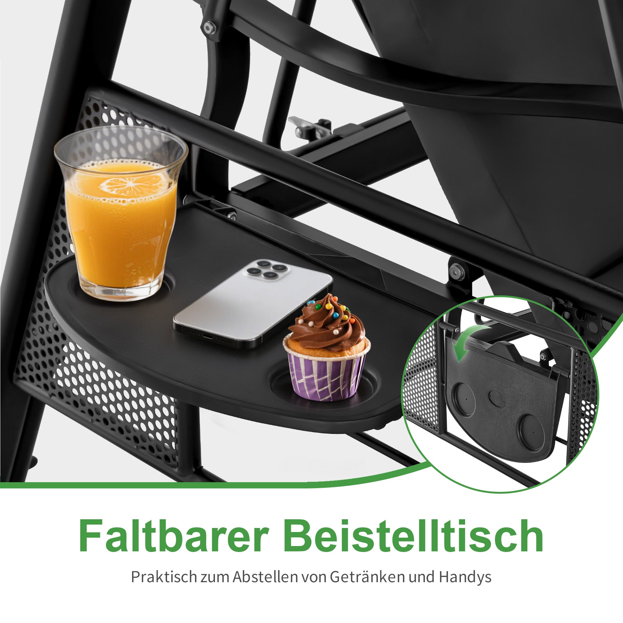 3-Zits Hollywoodschommel, Tuin loungeset weerbestendig, met zonnescherm – foto 13