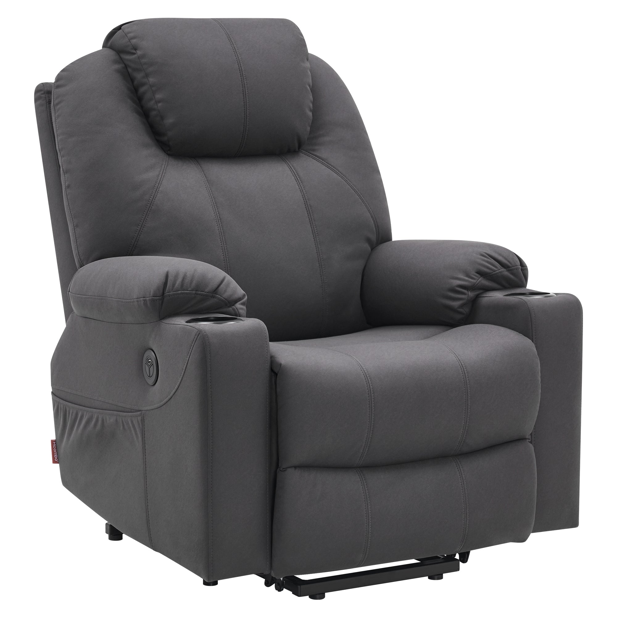 MCombo 7040 sta-op stoel donkergrijs microvezel