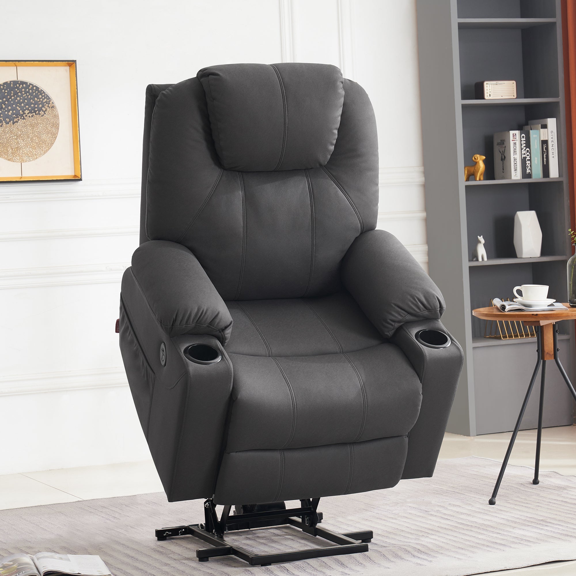 MCombo 7040 sta-op stoel donkergrijs microvezel