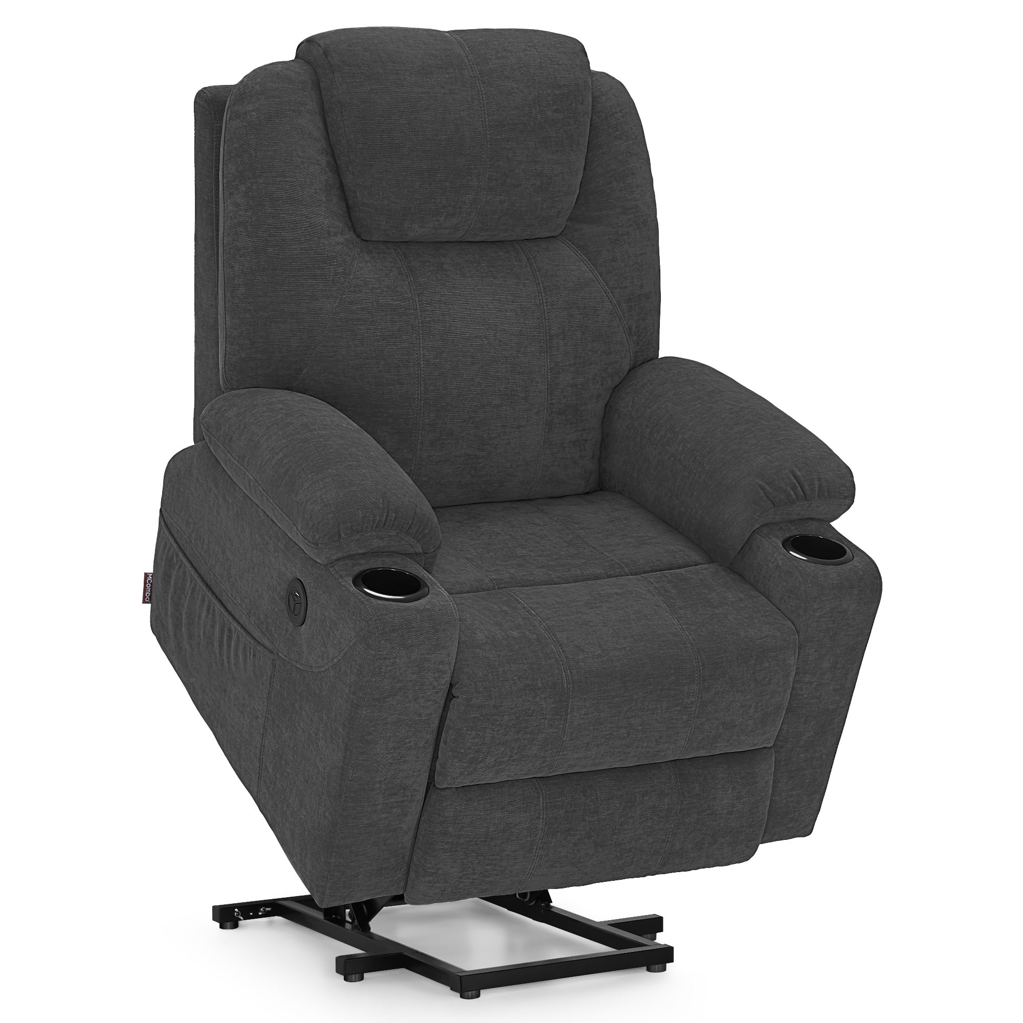 MCombo 7040 sta-op stoel grijs chenille