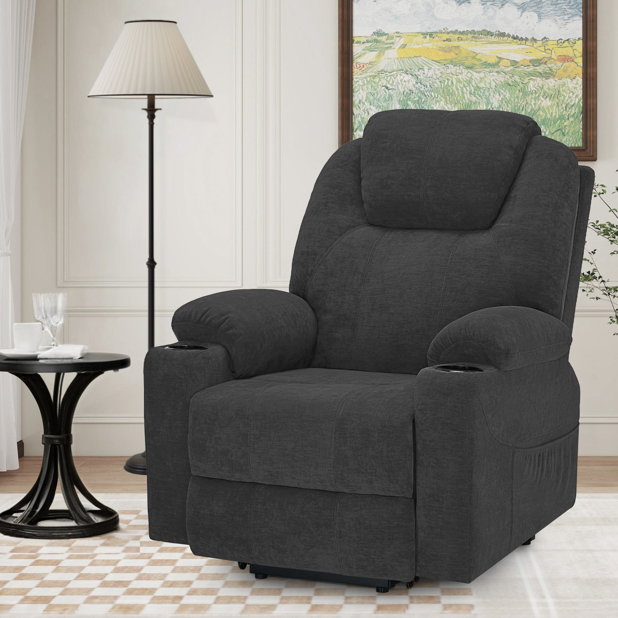 MCombo 7040 sta-op stoel grijs chenille