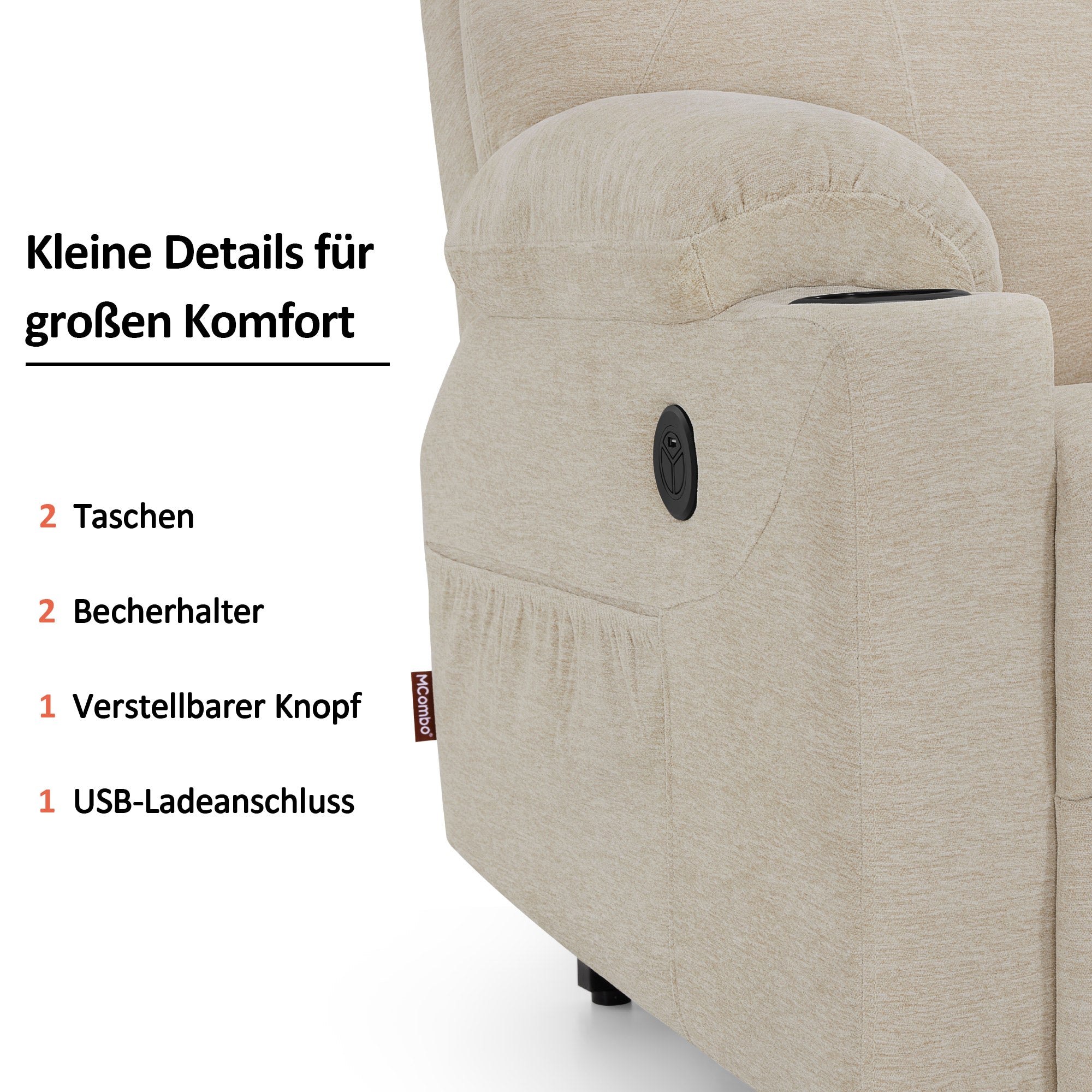 MCombo 7040 poltrona relax elettrica alzapersona – foto 47