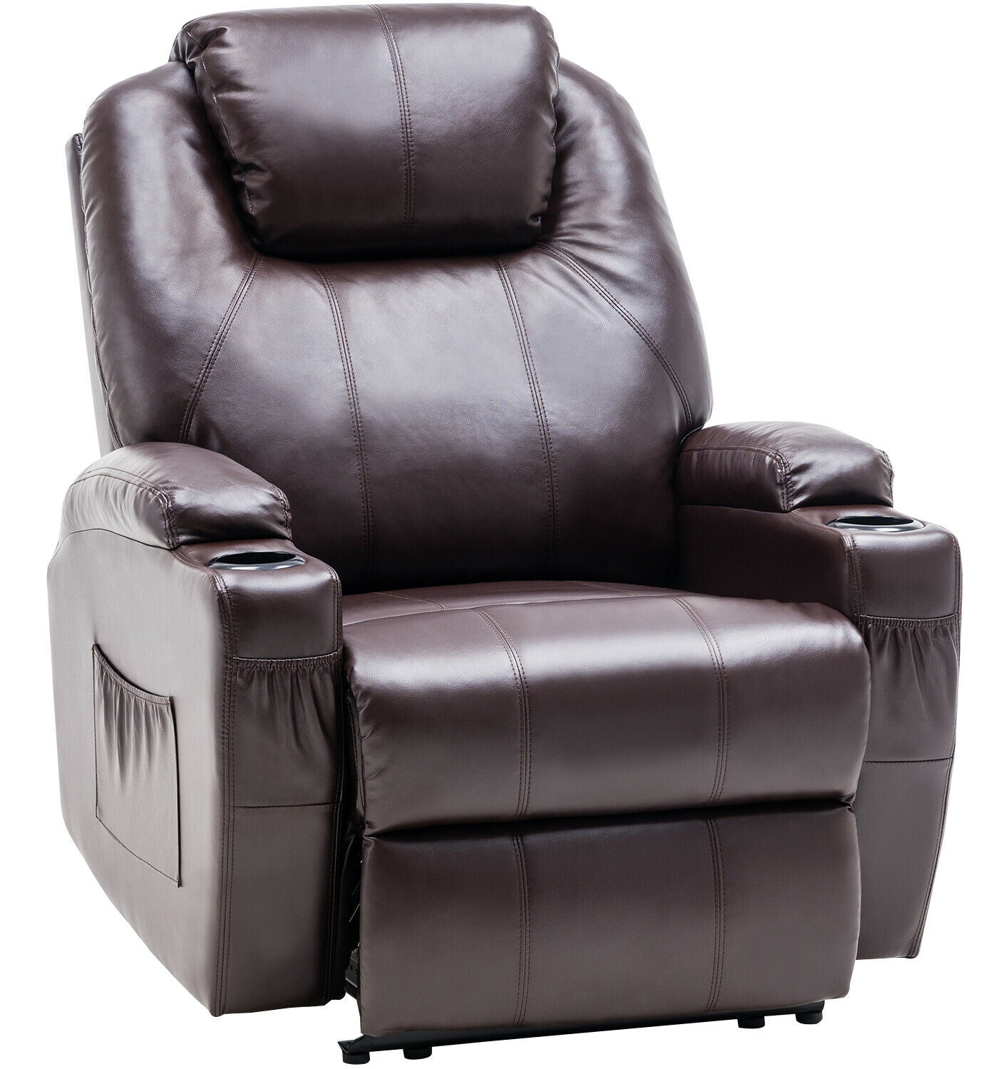 Elektrische Relaxfauteuil Massagestoel TV-stoel Ligfunctie Vibratie Verwarming 7061 – foto 12