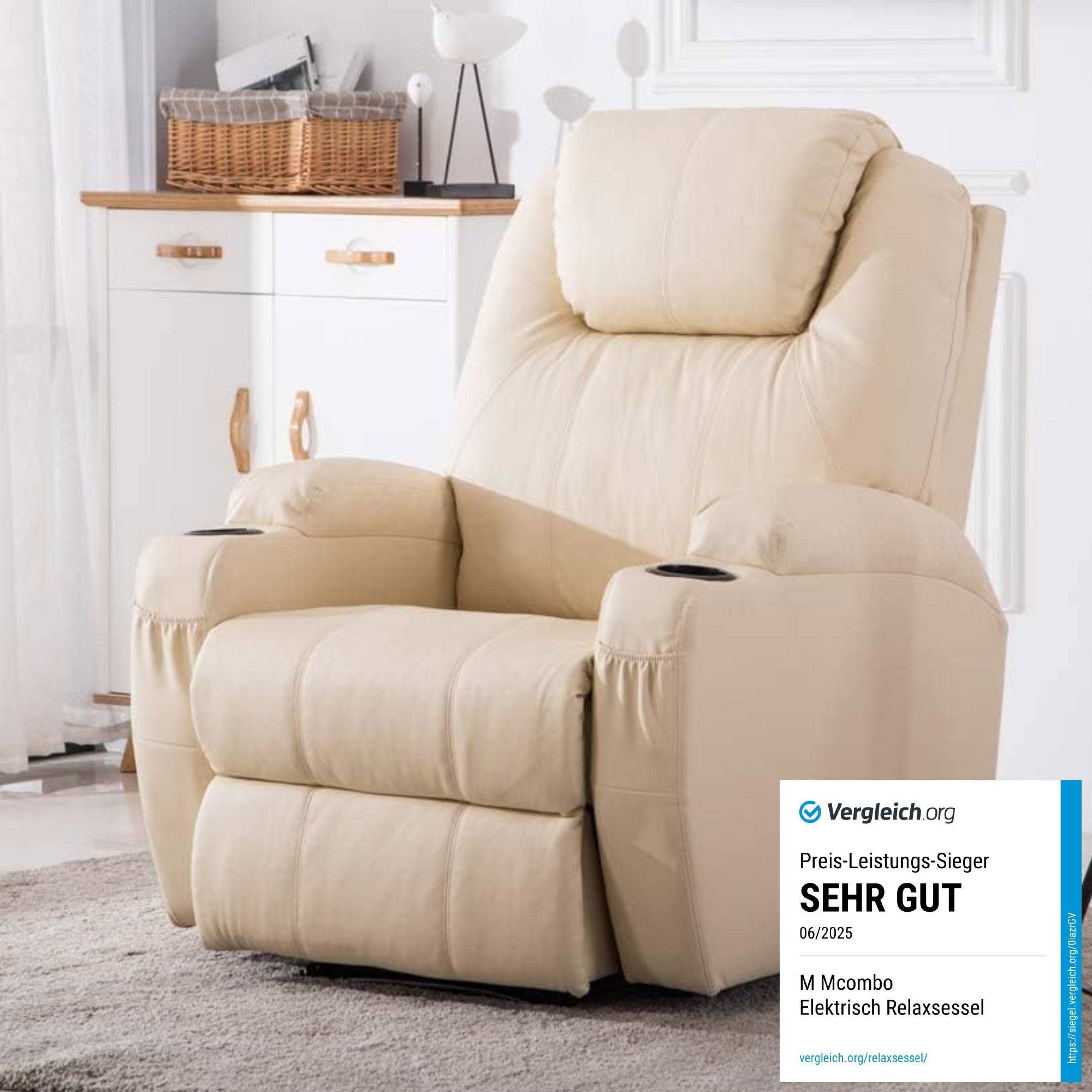 Elektrische Relaxfauteuil Massagestoel TV-stoel Ligfunctie Vibratie Verwarming 7061 – foto 18