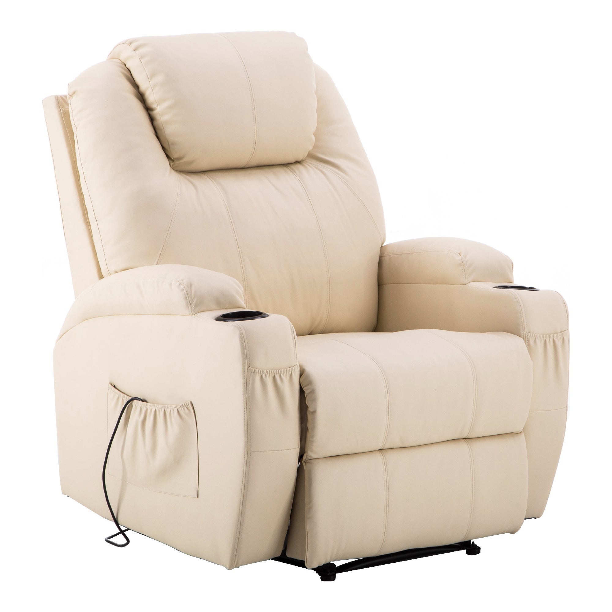 Elektrische Relaxfauteuil Massagestoel TV-stoel Ligfunctie Vibratie Verwarming 7061 – foto 19