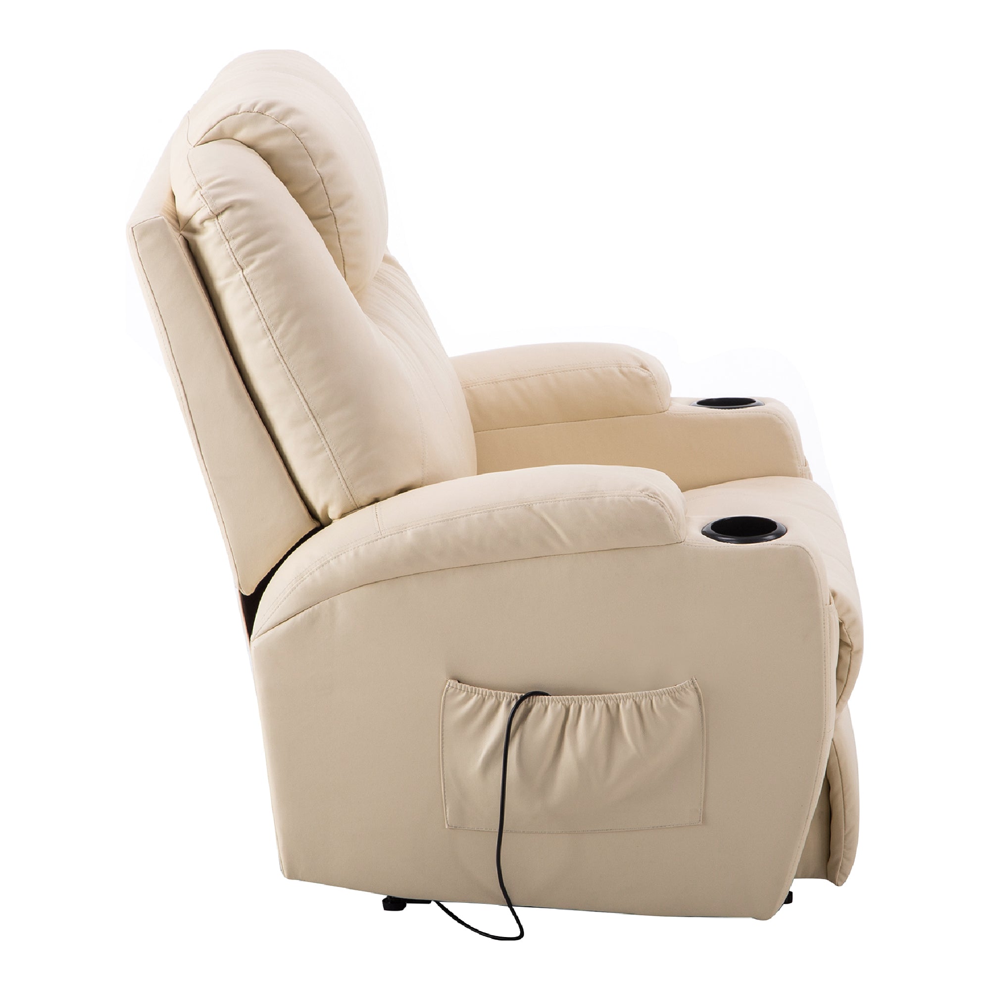 Elektrische Relaxfauteuil Massagestoel TV-stoel Ligfunctie Vibratie Verwarming 7061 – foto 23