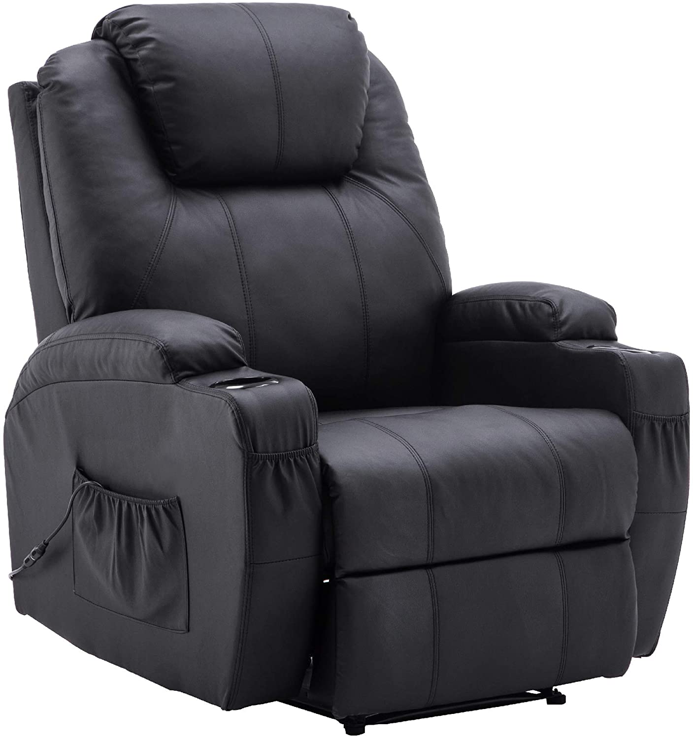 Elektrische Relaxfauteuil Massagestoel TV-stoel Ligfunctie Vibratie Verwarming 7061 – foto 25