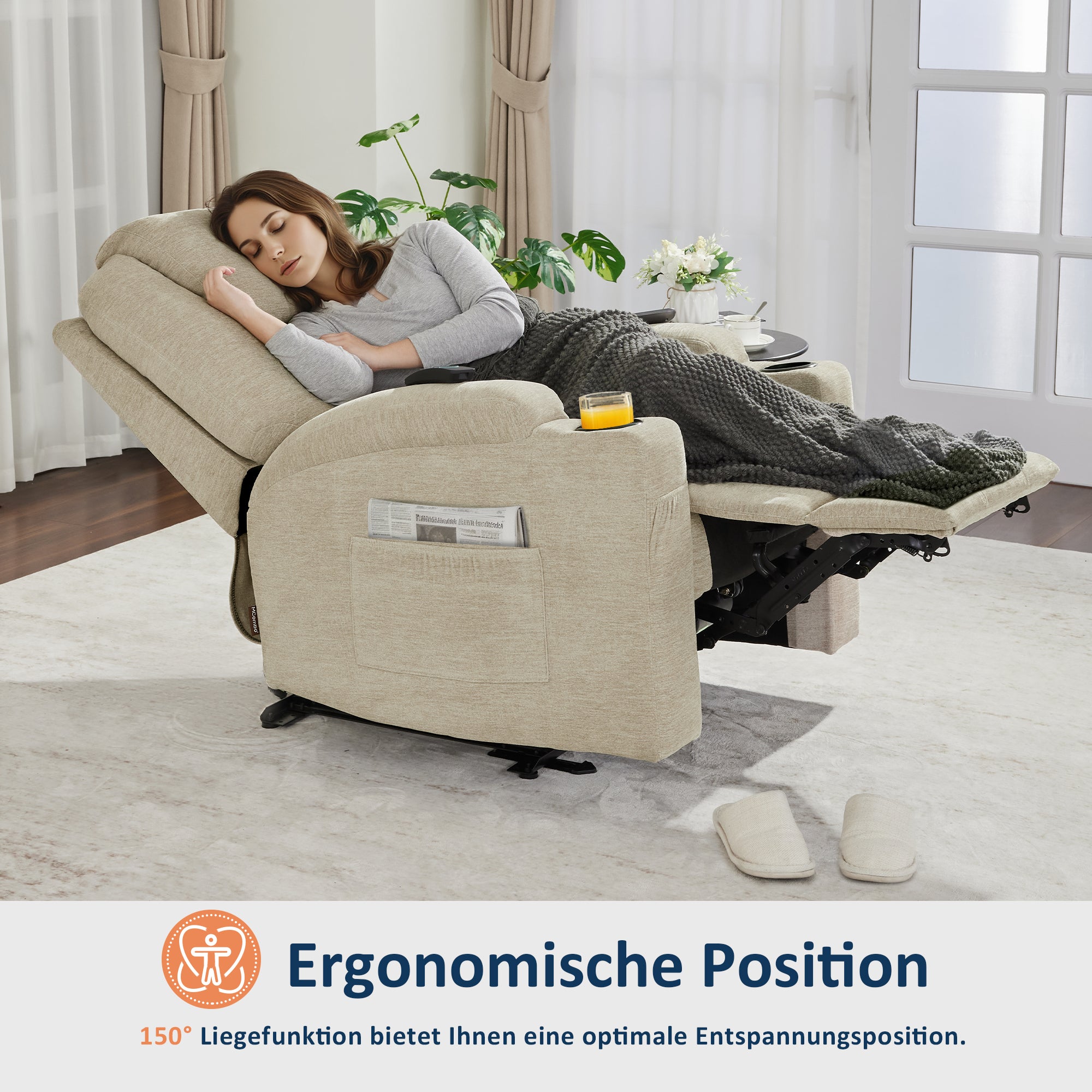 Elektrische Relaxfauteuil Massagestoel TV-stoel Ligfunctie Vibratie Verwarming 7061 – foto 46