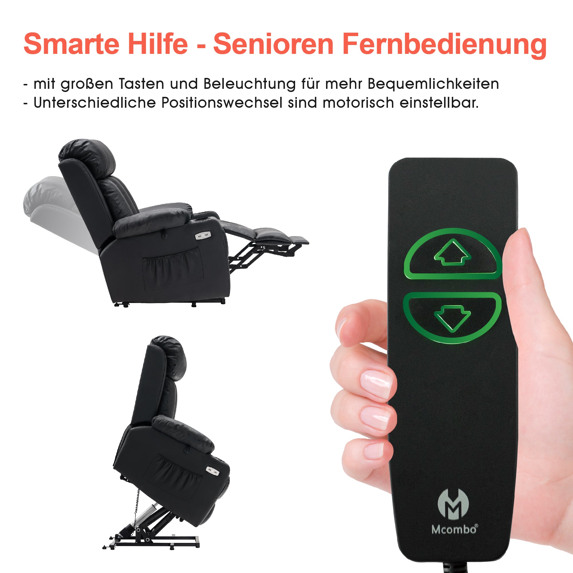 Relaxfauteuil met Sta-op hulp & Ligfunctie, Elektrisch, 7190 – foto 11