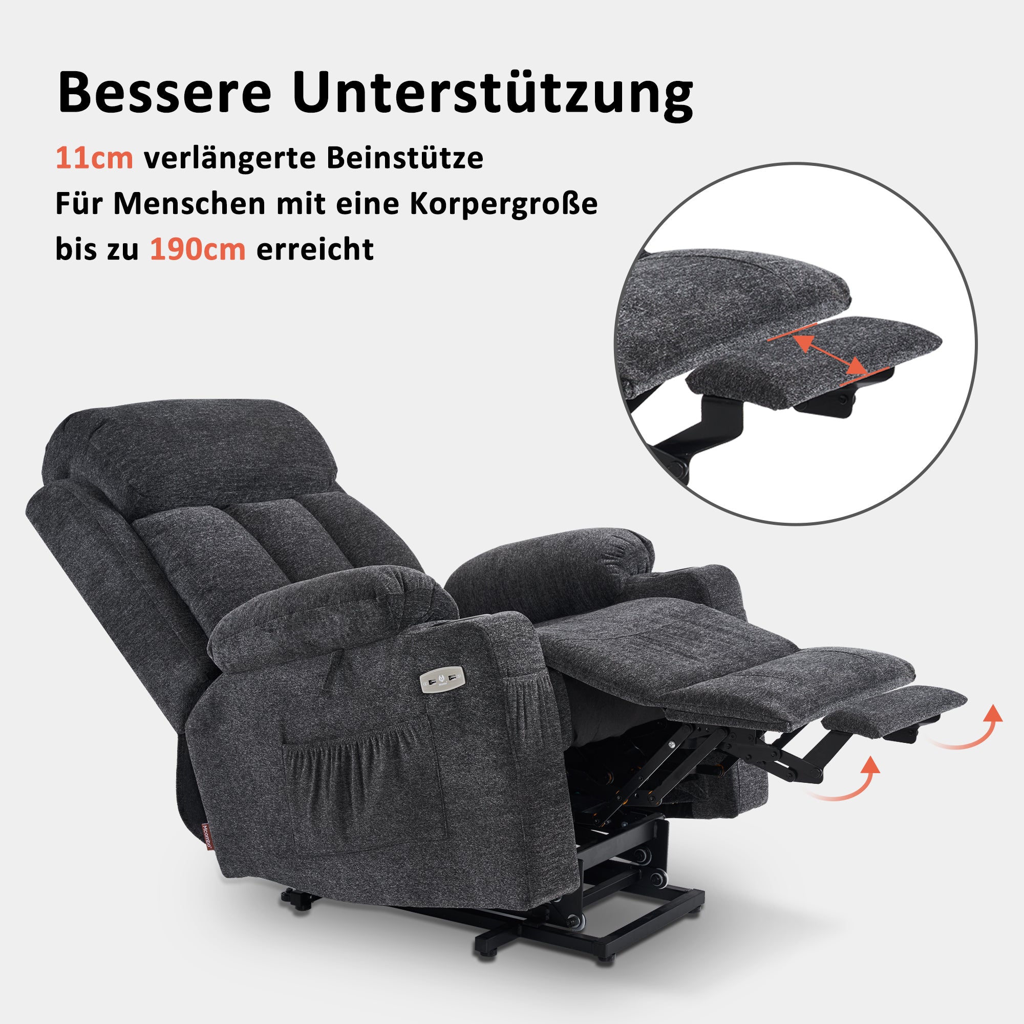 Relaxfauteuil met Sta-op hulp & Ligfunctie, Elektrisch, 7190 – foto 18