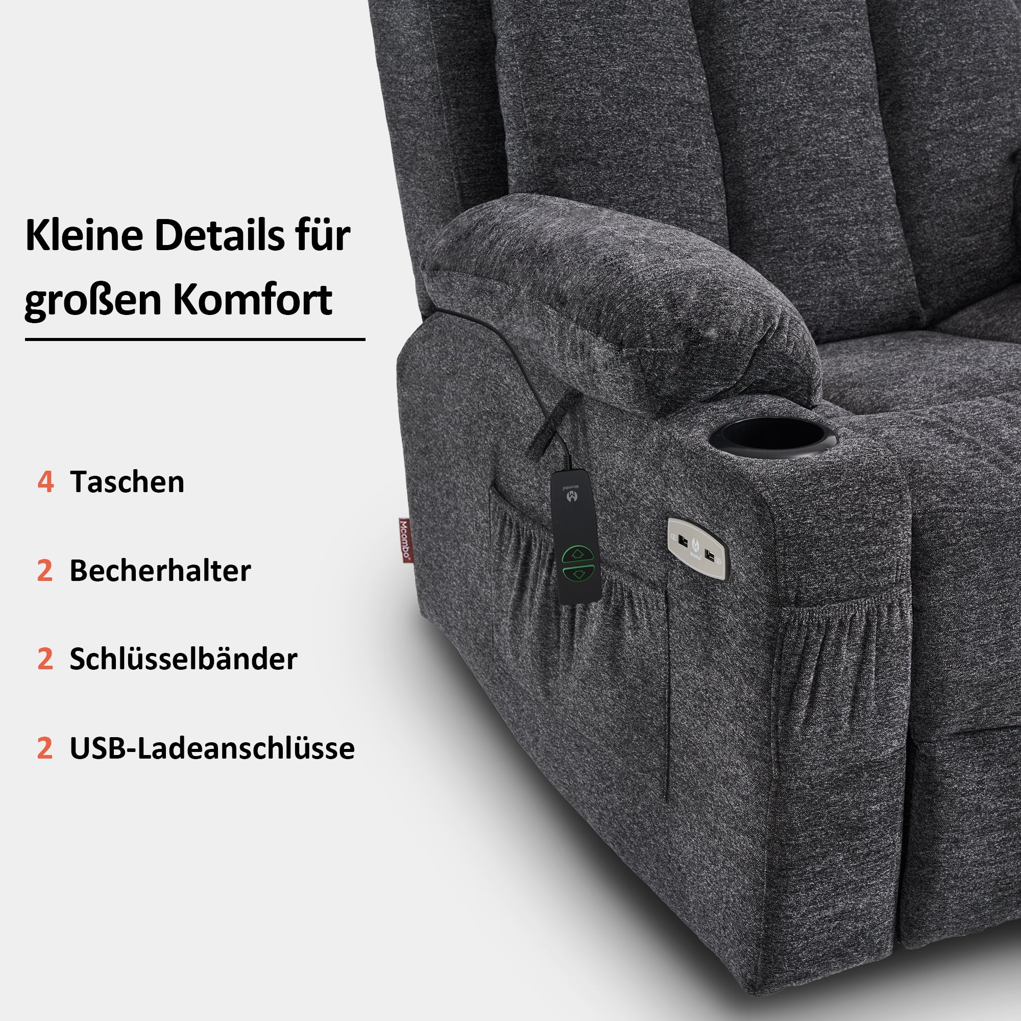 Relaxfauteuil met Sta-op hulp & Ligfunctie, Elektrisch, 7190 – foto 19