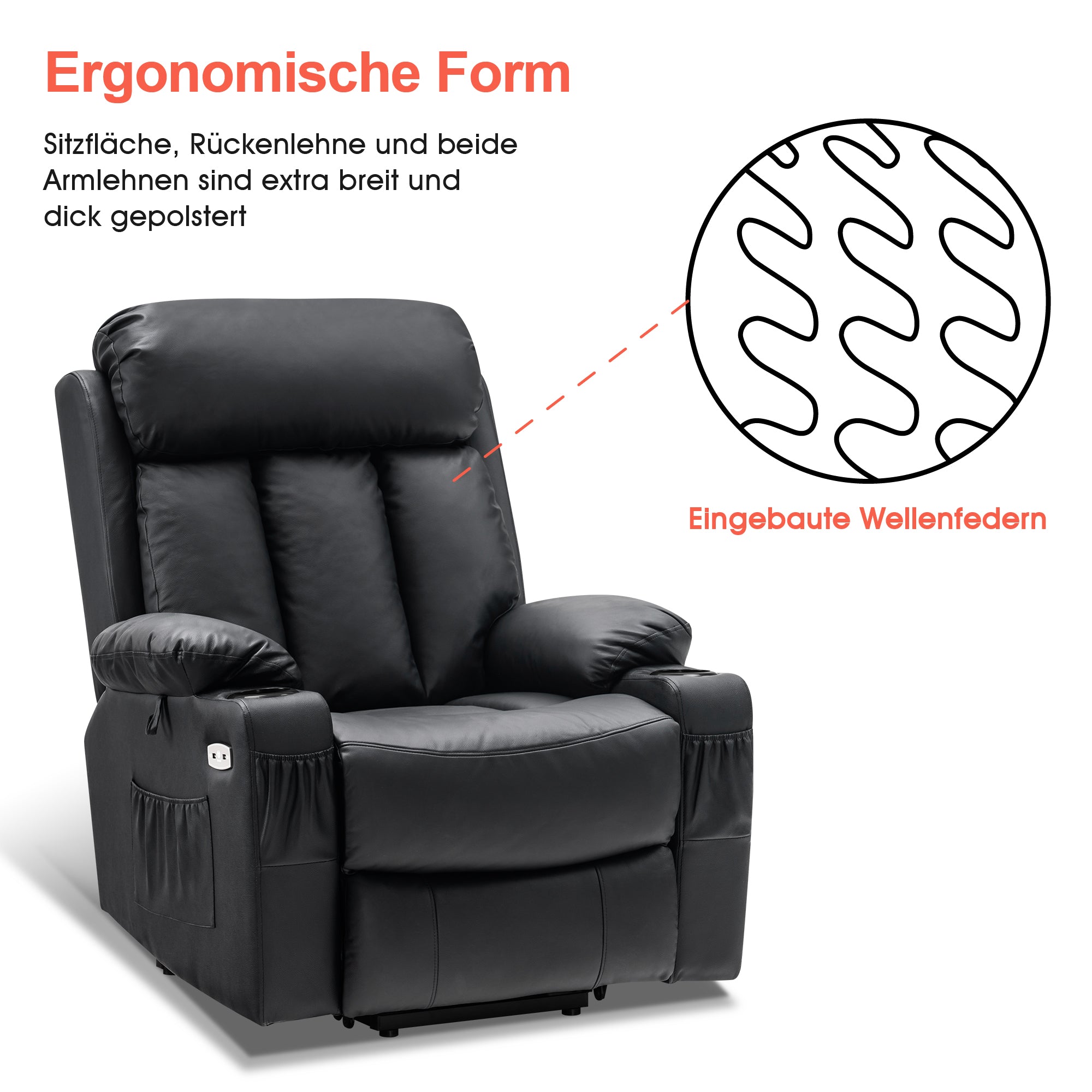 Relaxfauteuil met Sta-op hulp & Ligfunctie, Elektrisch, 7190 – foto 8