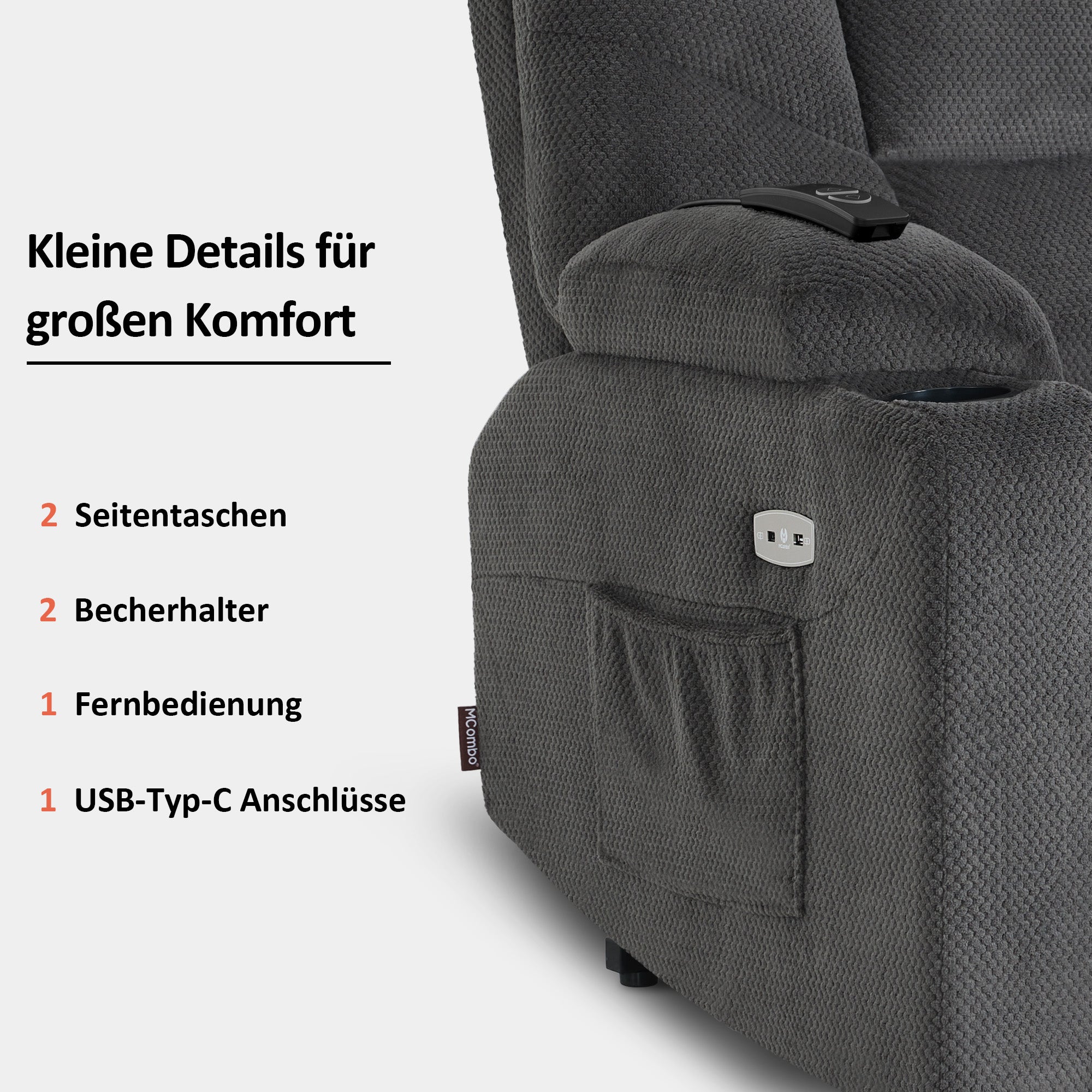 elektrische relaxfauteuil met sta-op hulp en USB 7286 – foto 20