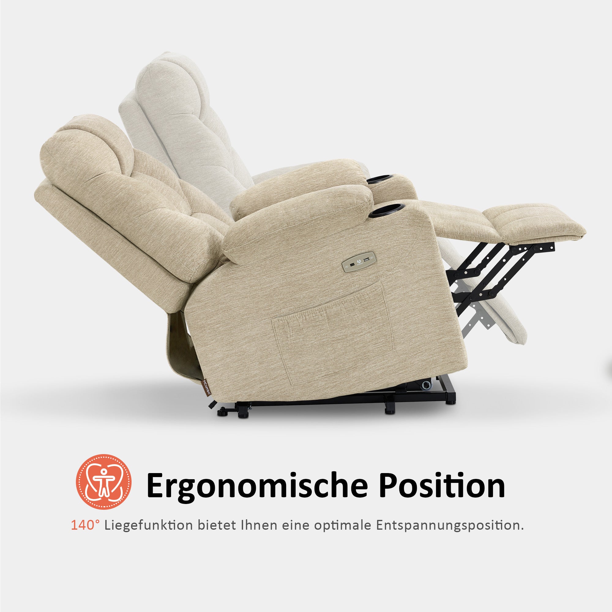 elektrische relaxfauteuil met sta-op hulp en USB 7286 – foto 26