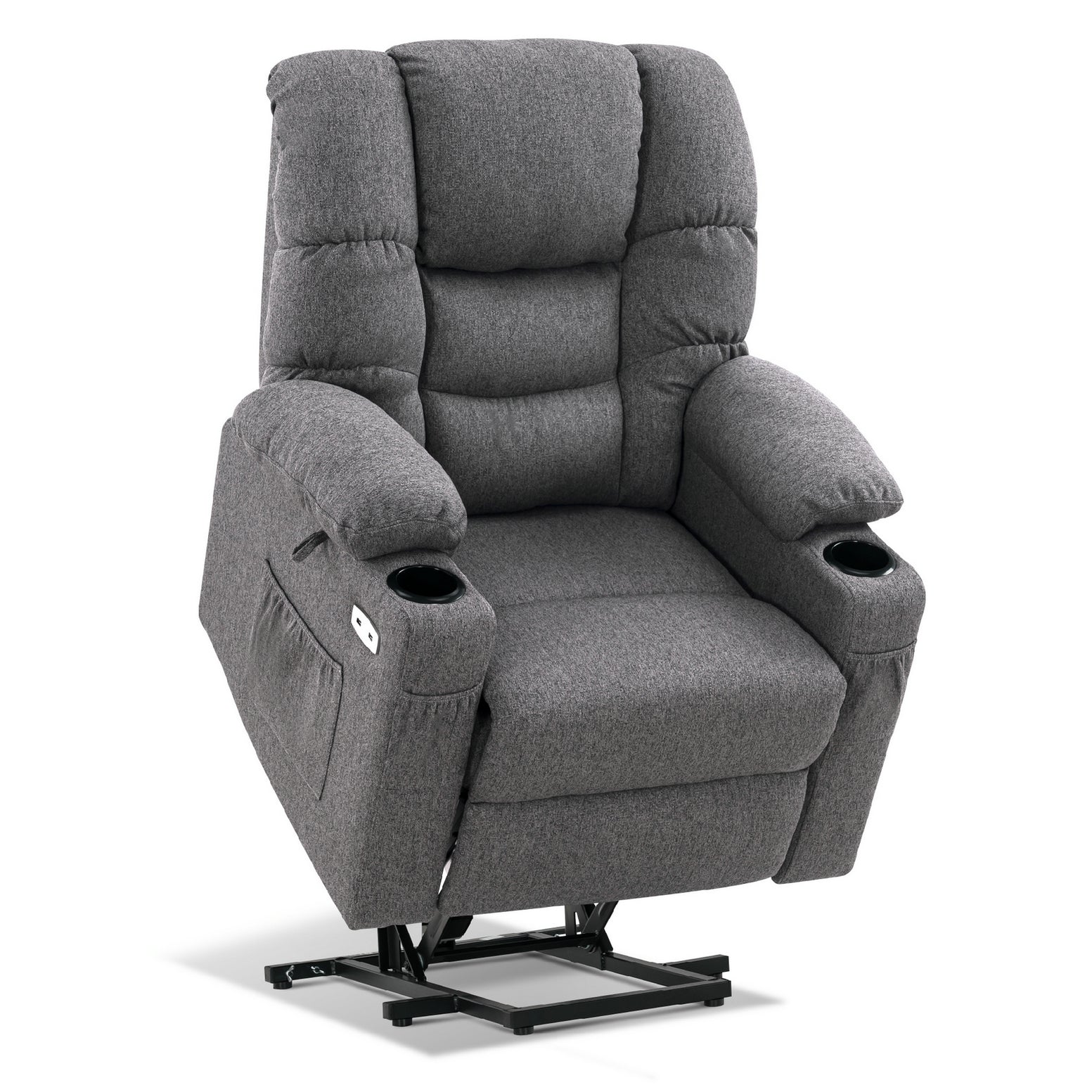 elektrische relaxfauteuil met sta-op hulp, 3 motoren, ligstand, USB – foto 38