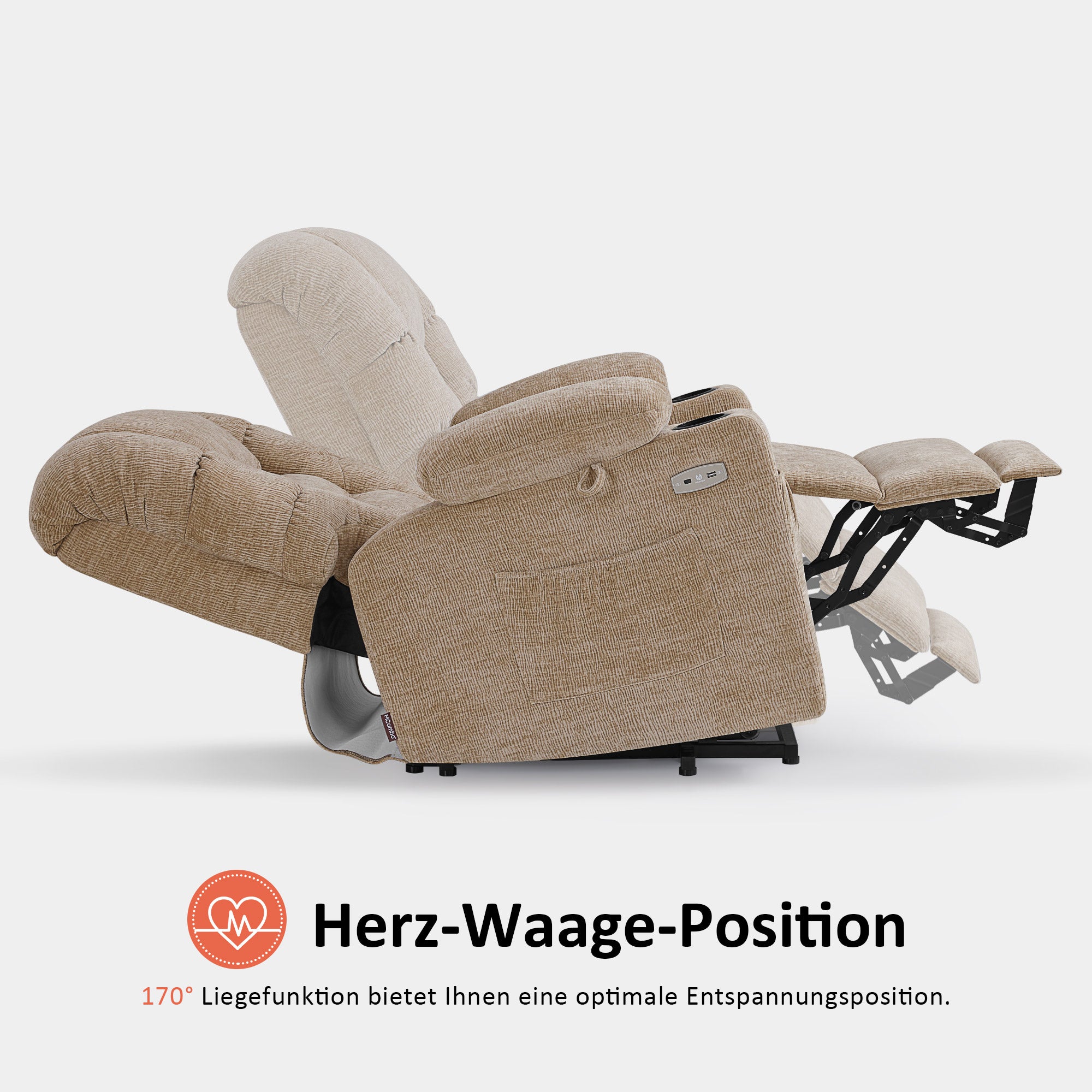 elektrische relaxfauteuil met sta-op hulp, 3 motoren, ligstand, USB – foto 52
