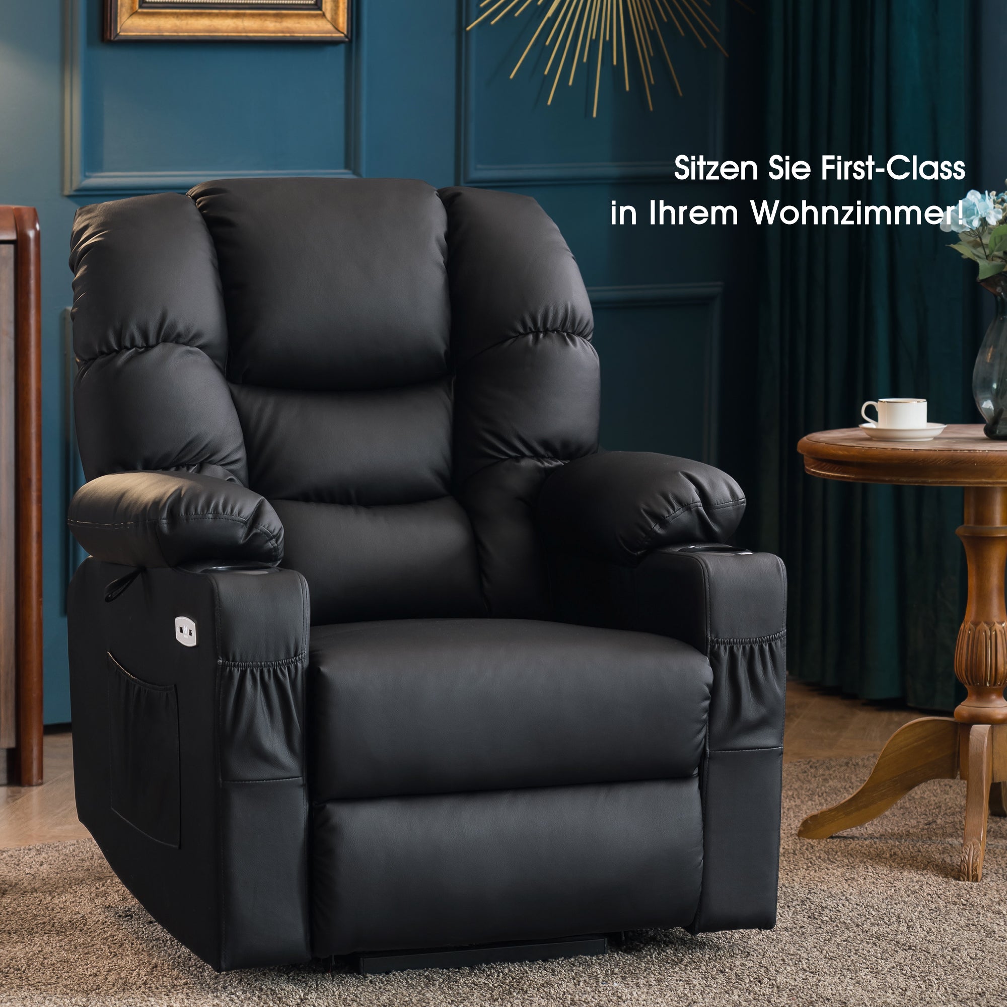 elektrische relaxfauteuil met sta-op hulp, 3 motoren, ligstand, USB – foto 10