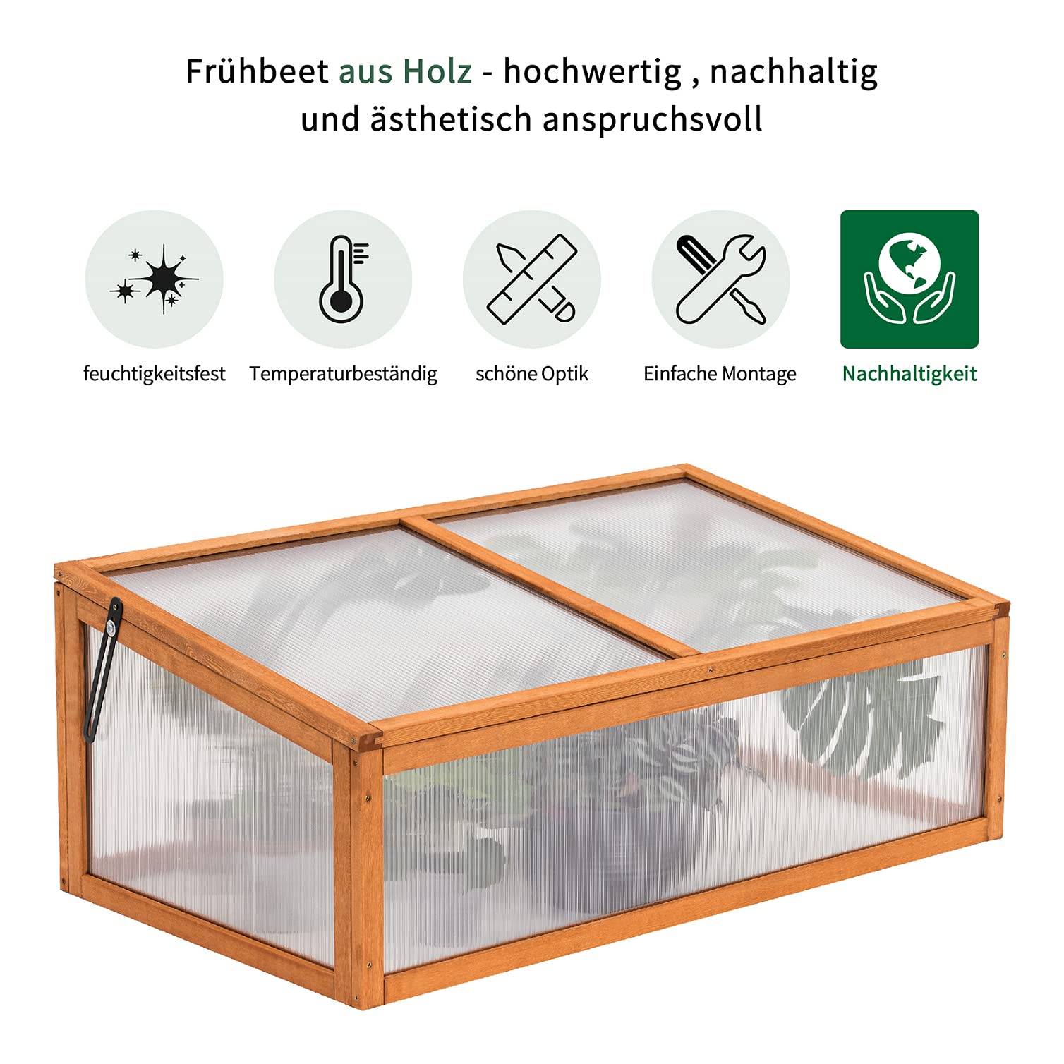 Kweekbak Kas Broeikas Opzet Plantenbak Hout 0698 – foto 5