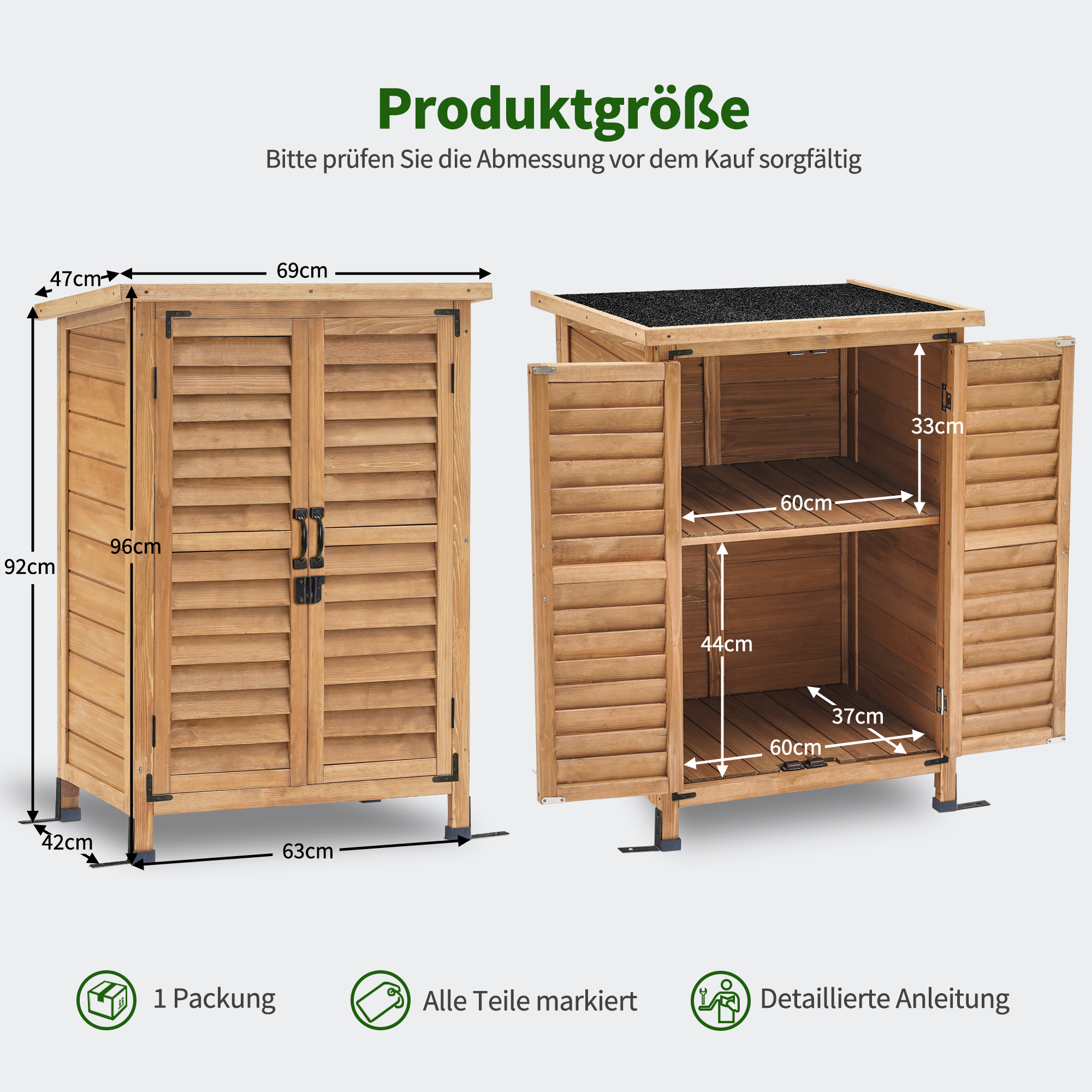 Tuinkast Gereedschapshuisje Gereedschapsschuur Tuinkast Hout 0690 – foto 3
