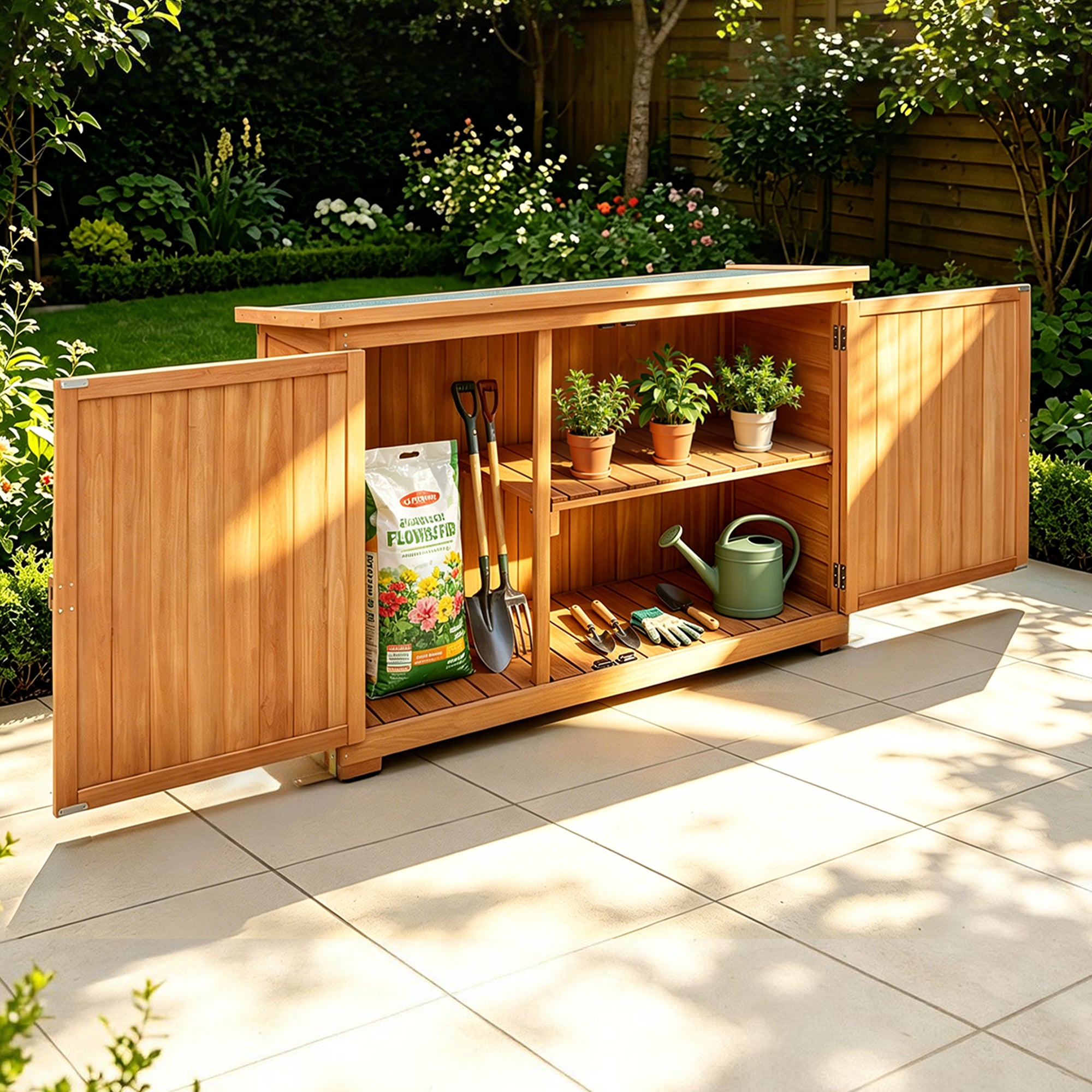 Tuinkast Outdoor Schuur Gereedschapskast Hout 1280 – foto 2