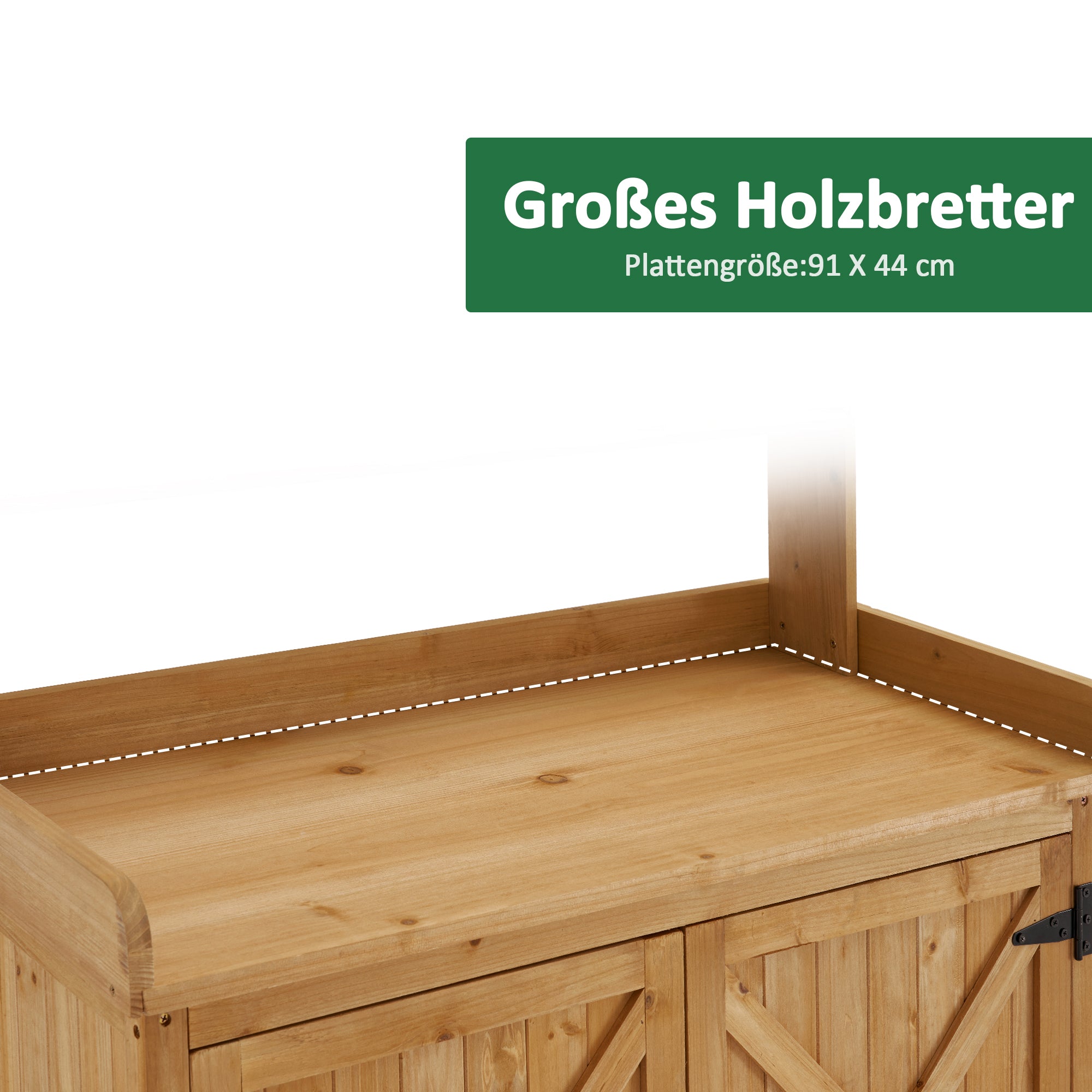 Houten Plantentafel outdoor weerbestendig, Tuiniers werktafel met werkblad – foto 3