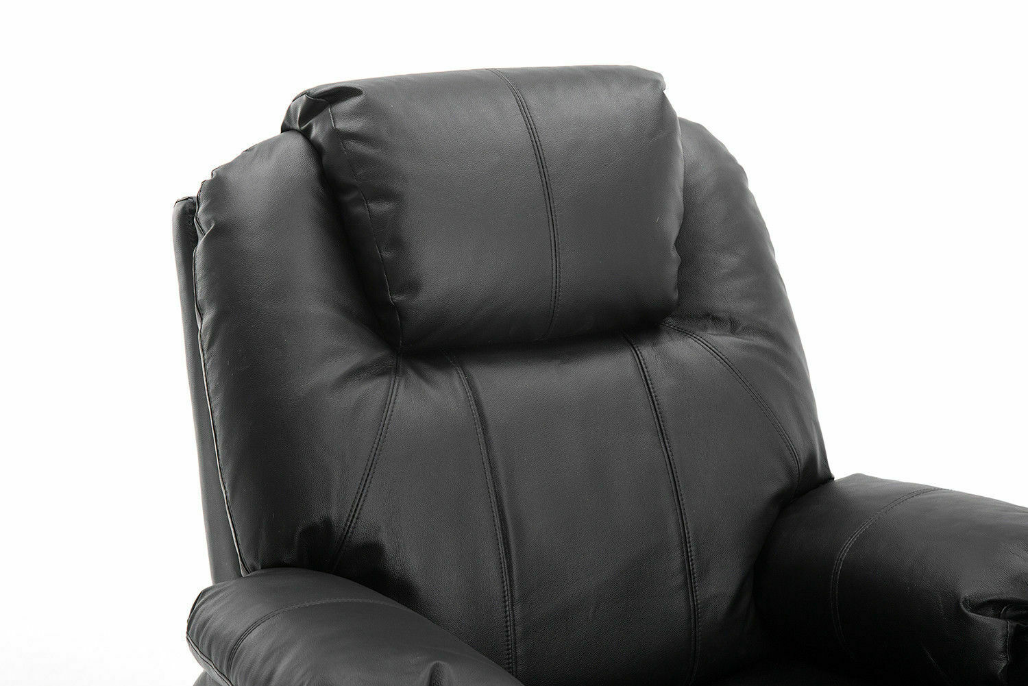 Massagestoel Relaxfauteuil Draai+Schommel handmatig verstelbaar Echtleer 7050 – foto 11