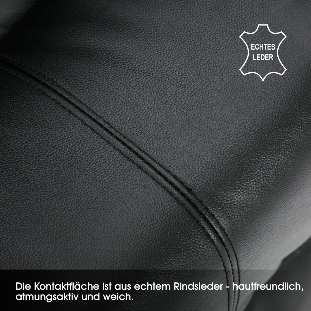 Massagestoel Relaxfauteuil Draai+Schommel handmatig verstelbaar Echtleer 7050 – foto 8