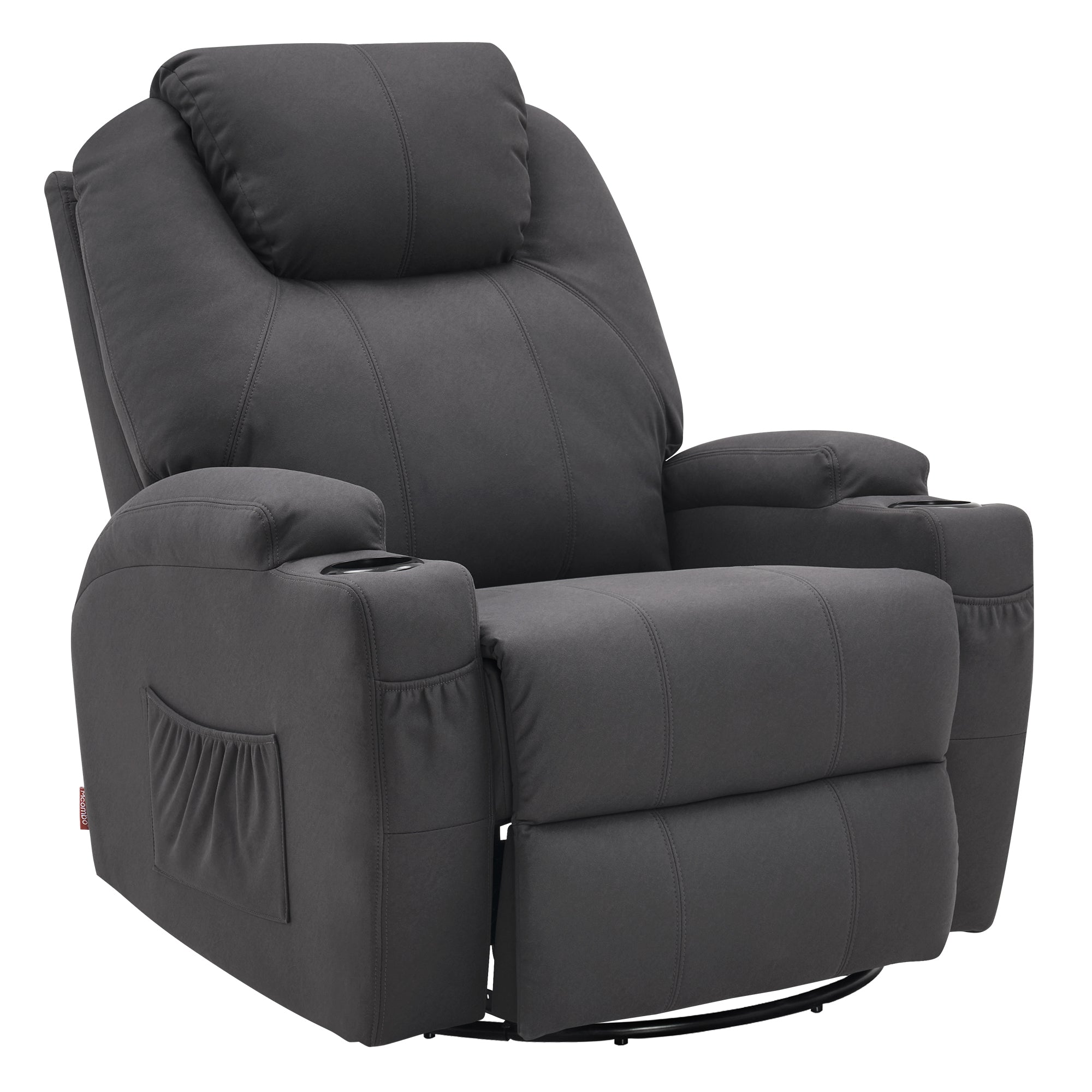 Massagestoel Relaxfauteuil 7020, verwarmd, 360° draaibaar, schommel, handmatig verstelbaar – foto 11