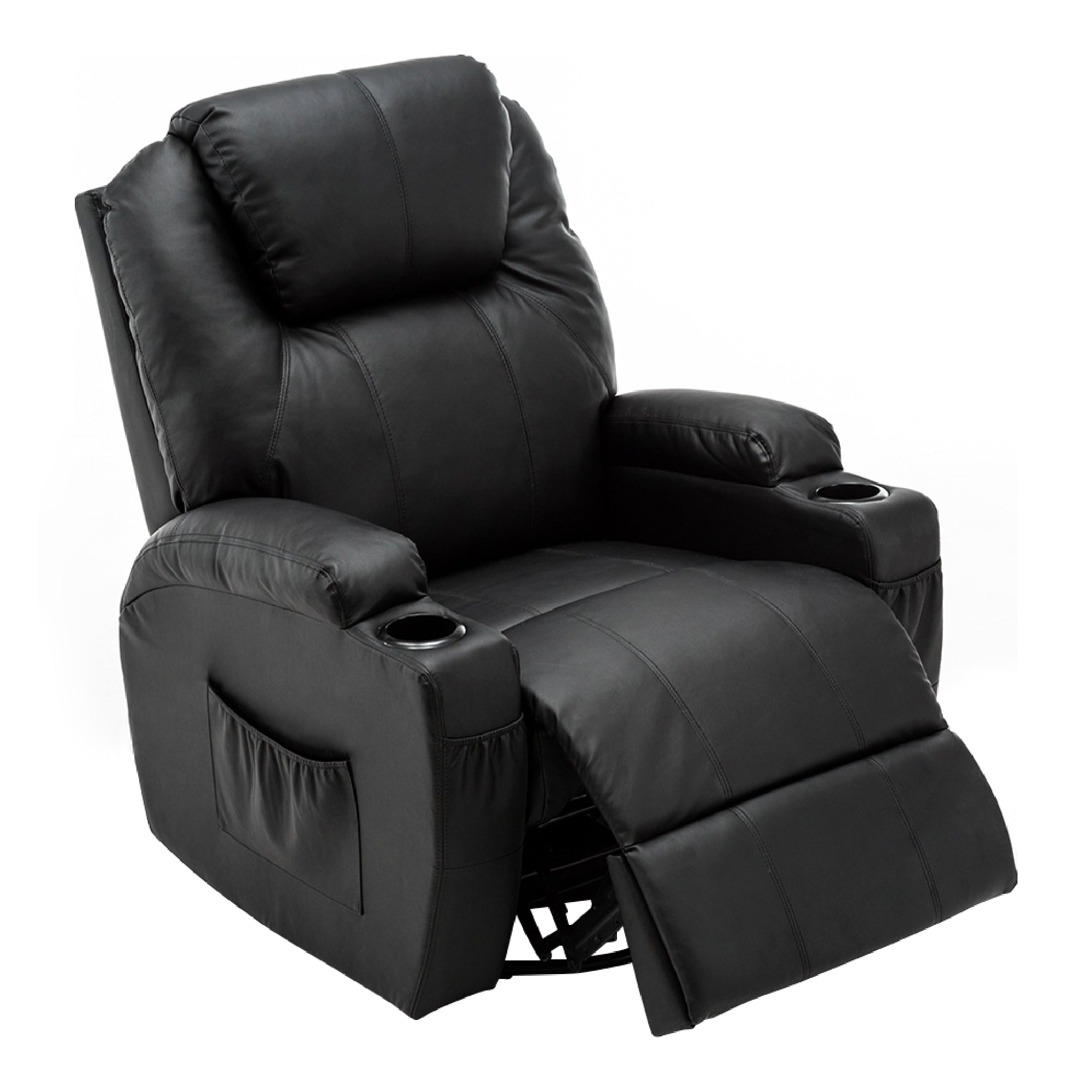 Massagestoel Relaxfauteuil 7020, verwarmd, 360° draaibaar, schommel, handmatig verstelbaar – foto 4