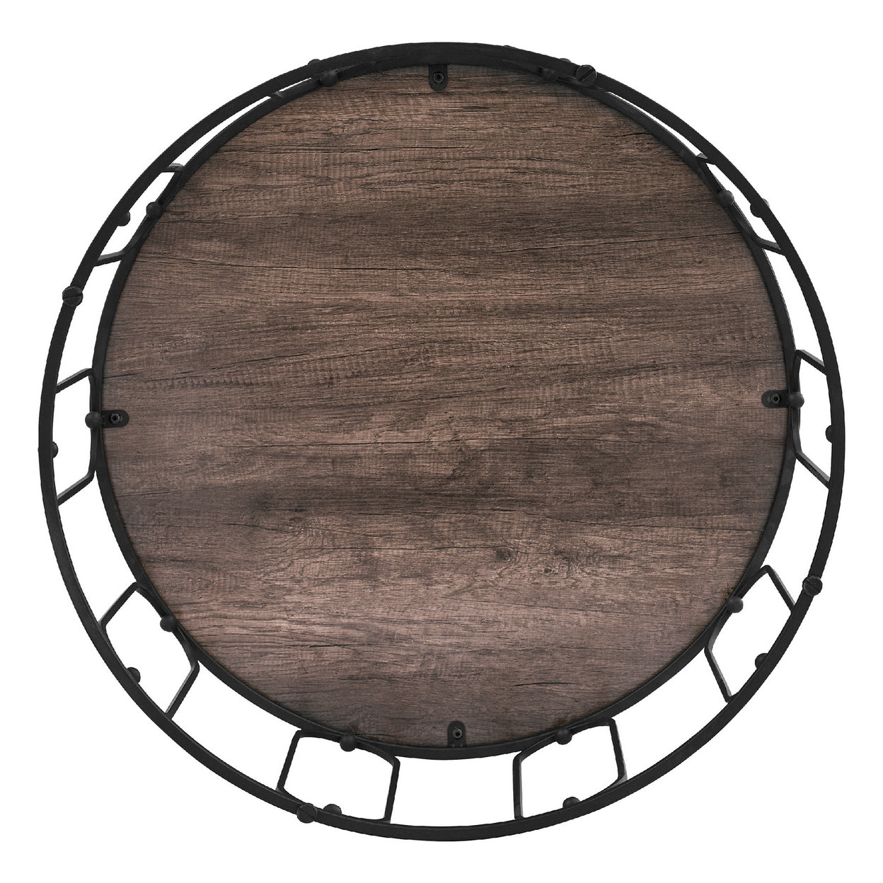 Salontafel Bijzettafel Rond Marmerlook/Industrieel, Metaal, 2147 – foto 3