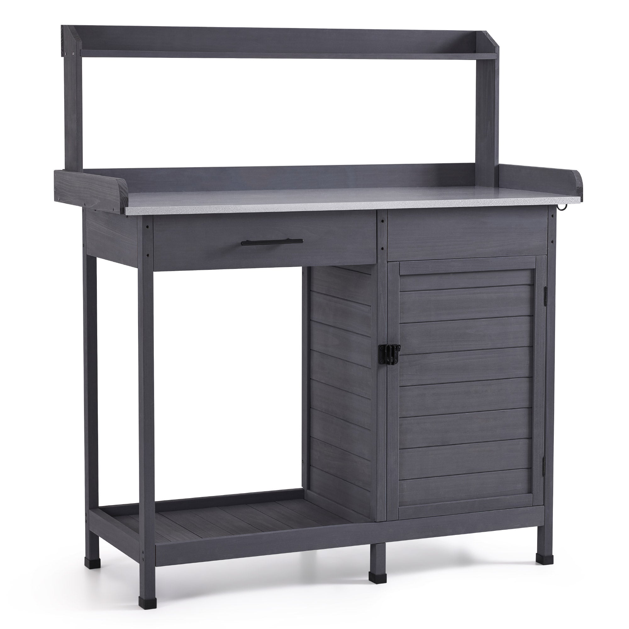 Plantentafel met Lade, Opbergruimte, Verzinkt Werkblad & Kast, 0440 – foto 1