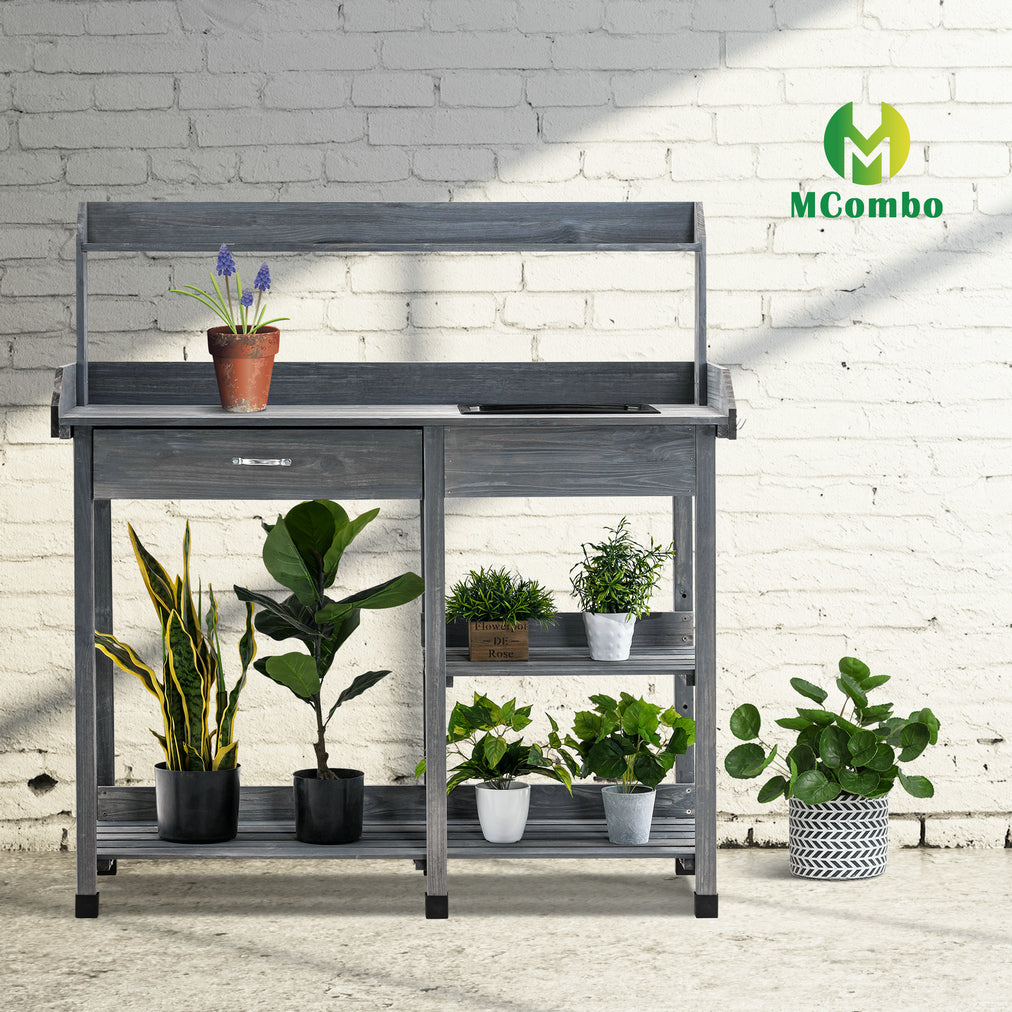 Plantentafel Bloementafel met Wastafel Houten Opbergrek 0458 – foto 21