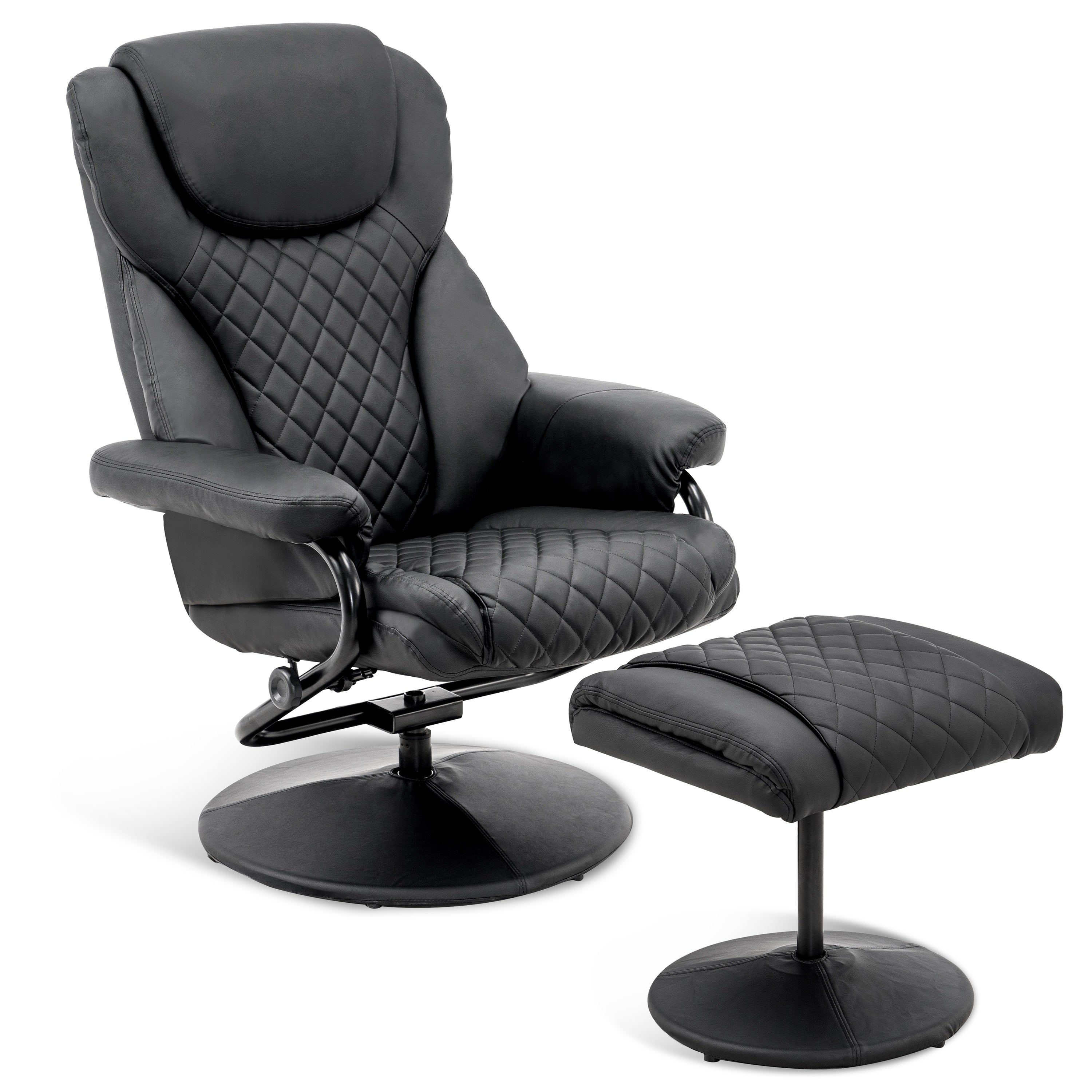 Relaxfauteuil TV-Stoel Draaistoel met Voetenbank, 360° Draaibaar, 9022 – foto 1