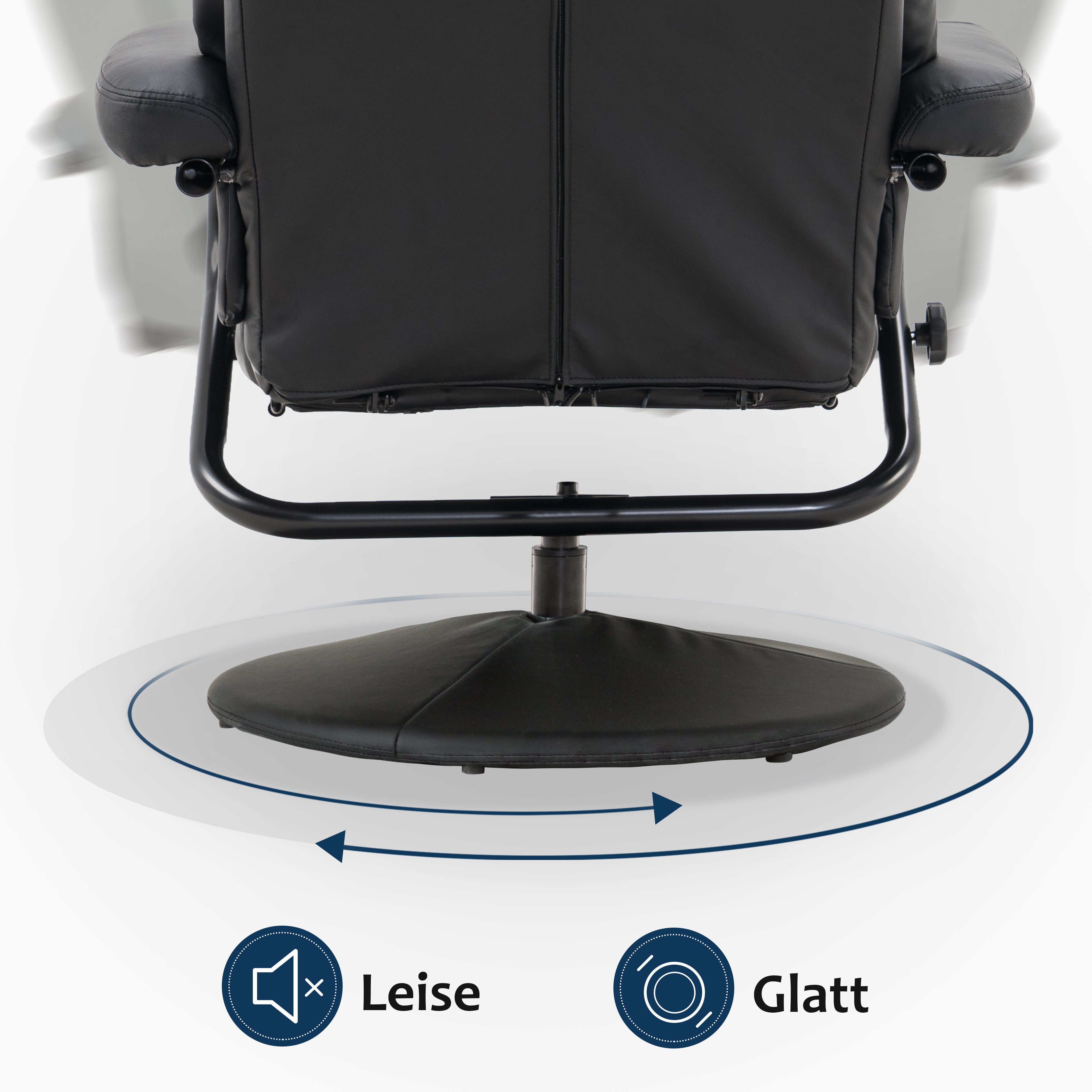 Relaxfauteuil TV-Stoel Draaistoel met Voetenbank, 360° Draaibaar, 9022 – foto 3