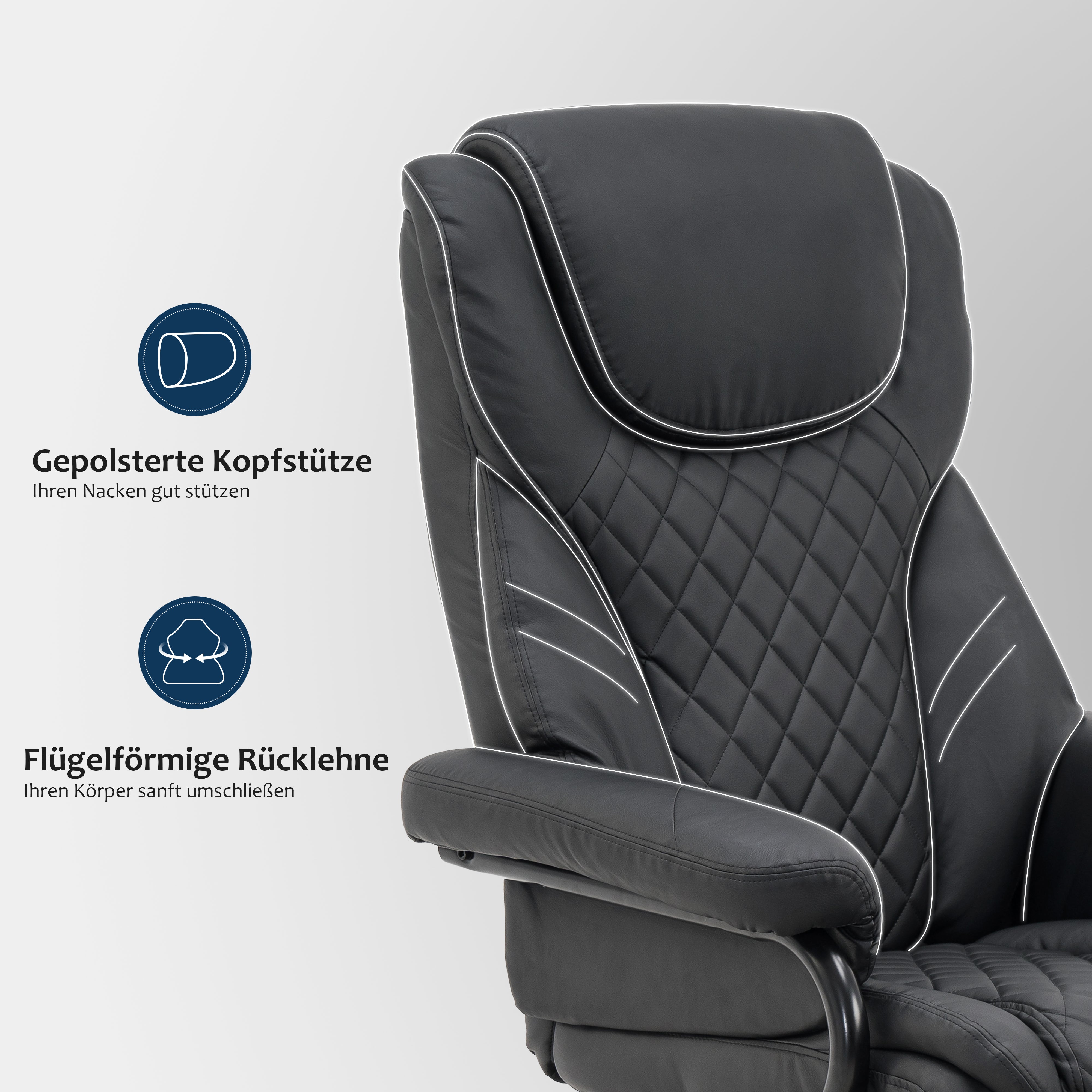 Relaxfauteuil TV-Stoel Draaistoel met Voetenbank, 360° Draaibaar, 9022 – foto 4