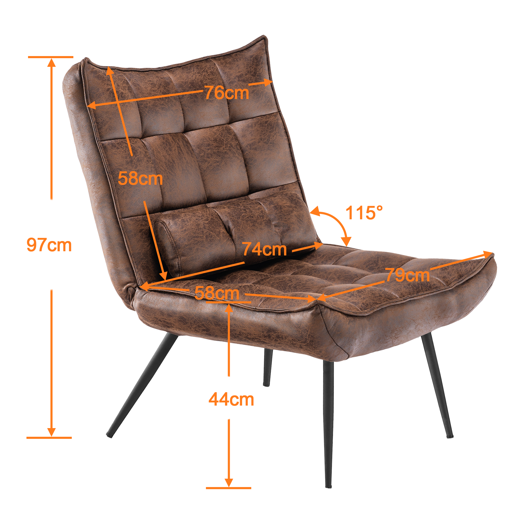 Relaxfauteuil TV-stoel Microvezel met/zonder hocker, 4778, 4779 – foto 27
