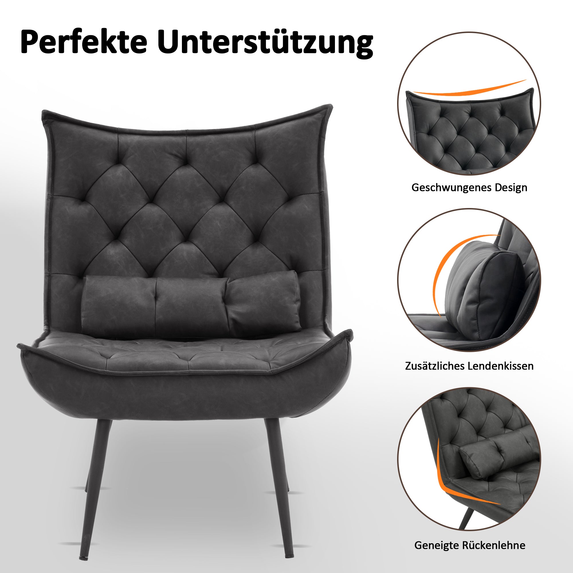 Relaxfauteuil TV-stoel Microvezel met/zonder hocker, 4778, 4779 – foto 5