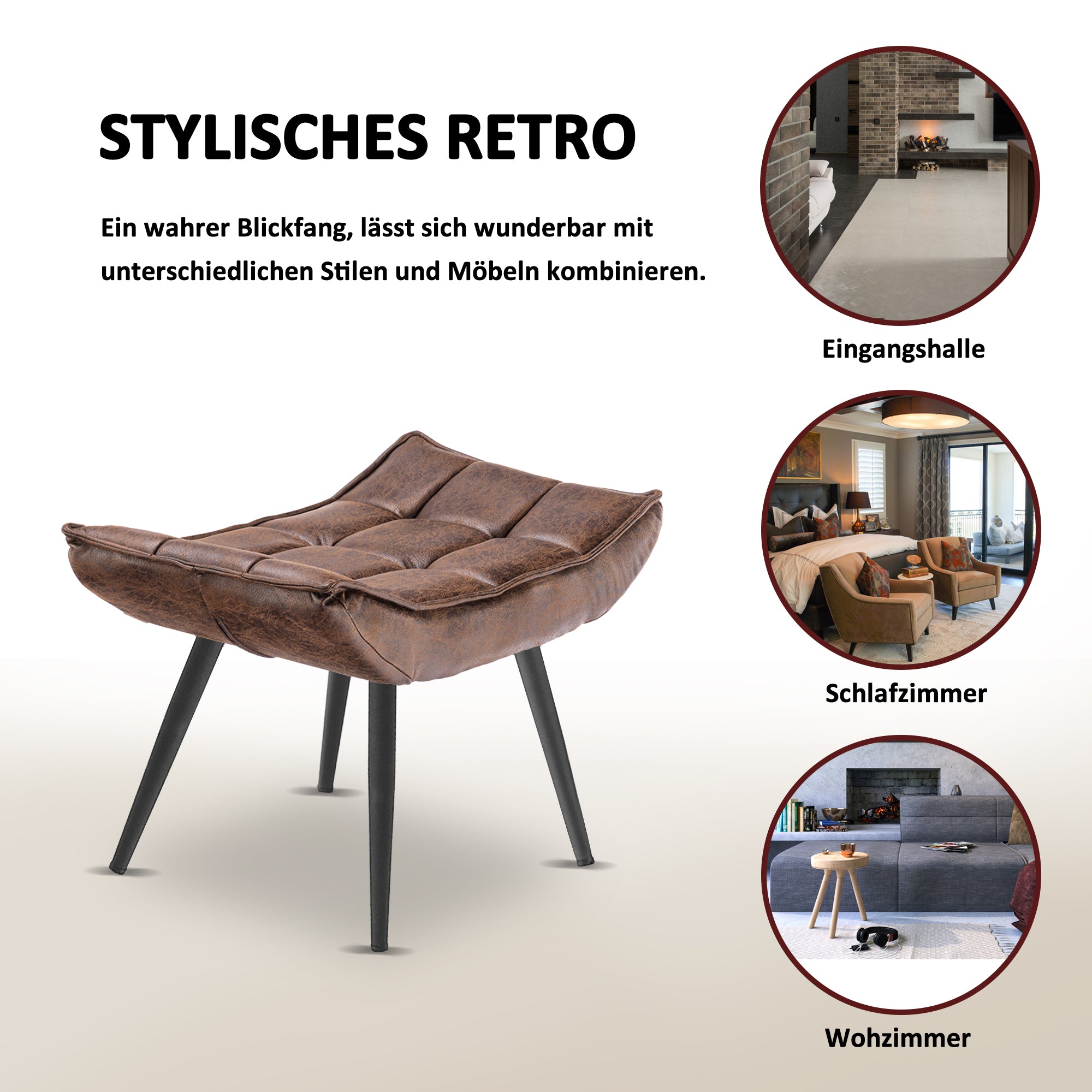 Relaxfauteuil TV-stoel Microvezel met/zonder hocker, 4778, 4779 – foto 34