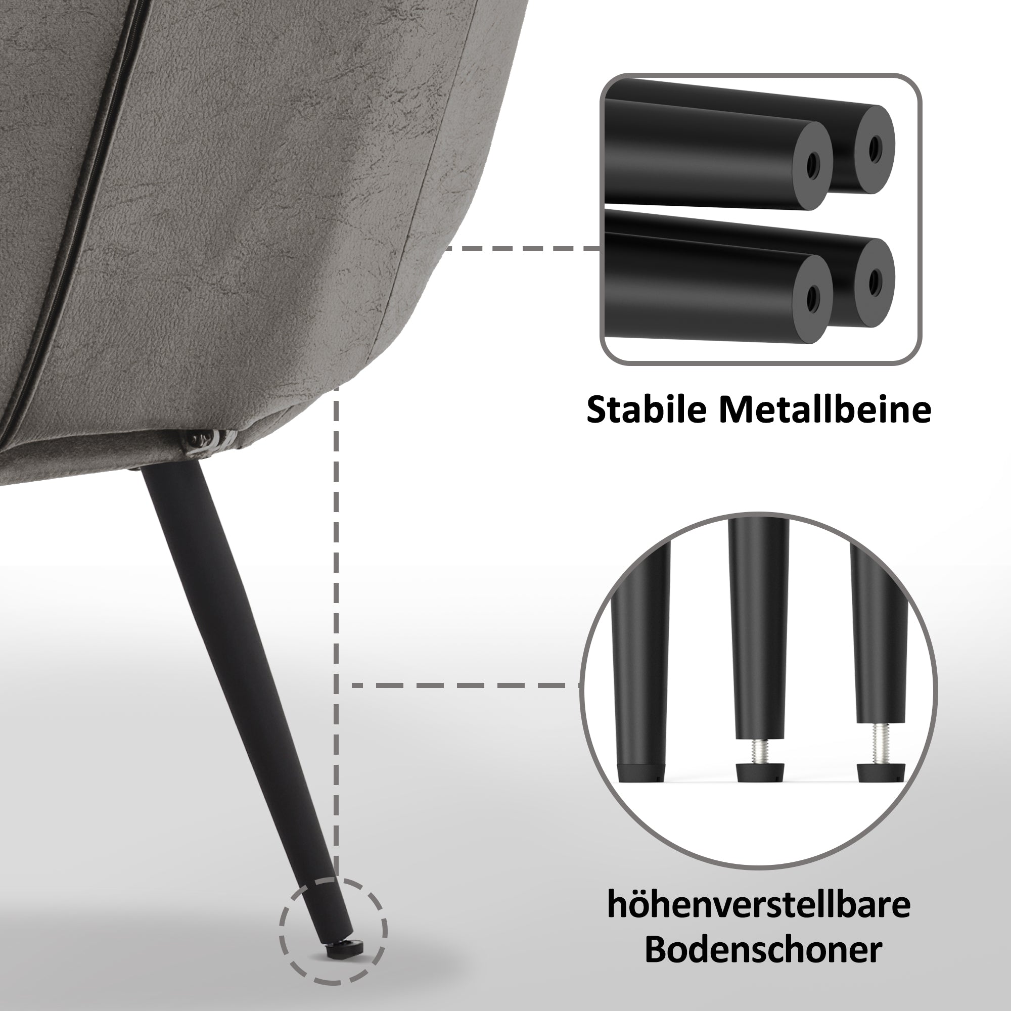Relaxfauteuil TV-stoel Microvezel met/zonder hocker, 4778, 4779 – foto 39