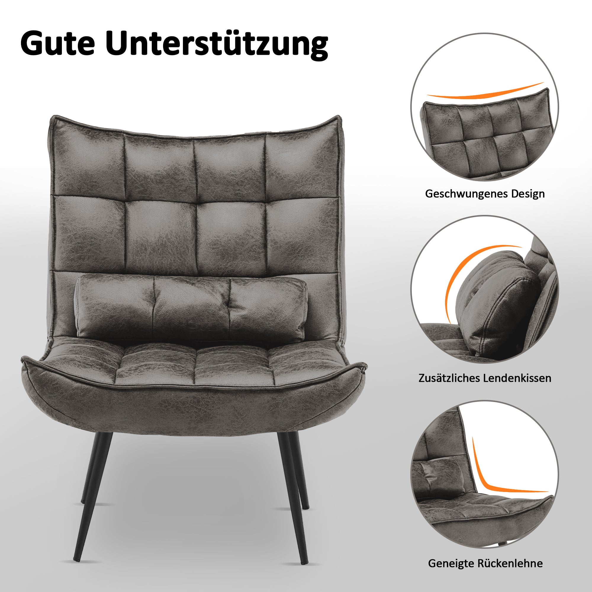 Relaxfauteuil TV-stoel Microvezel met/zonder hocker, 4778, 4779 – foto 43