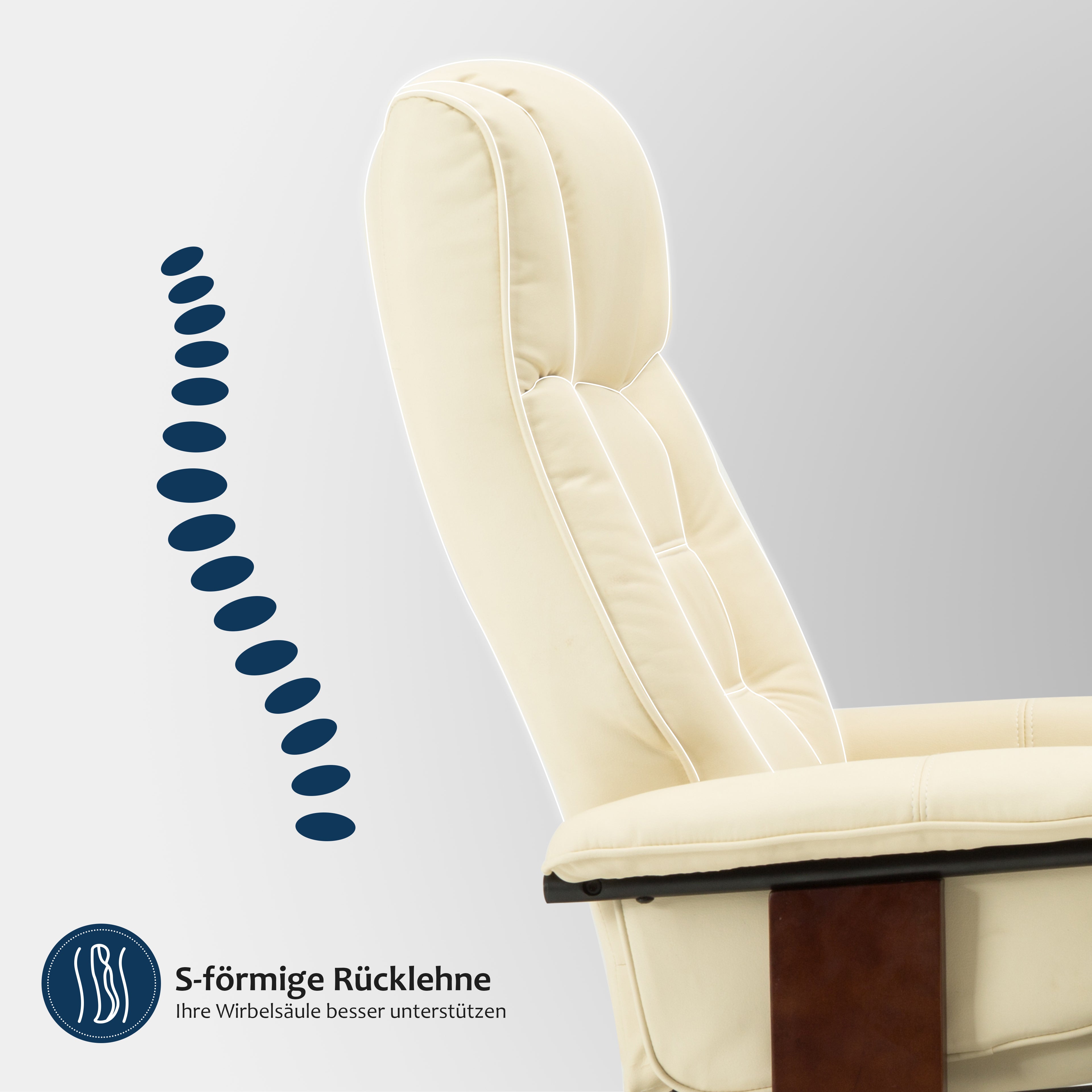 Relaxfauteuil met Hocker, 360° Draaibare TV-stoel met Ligfunctie, 9019 – foto 13