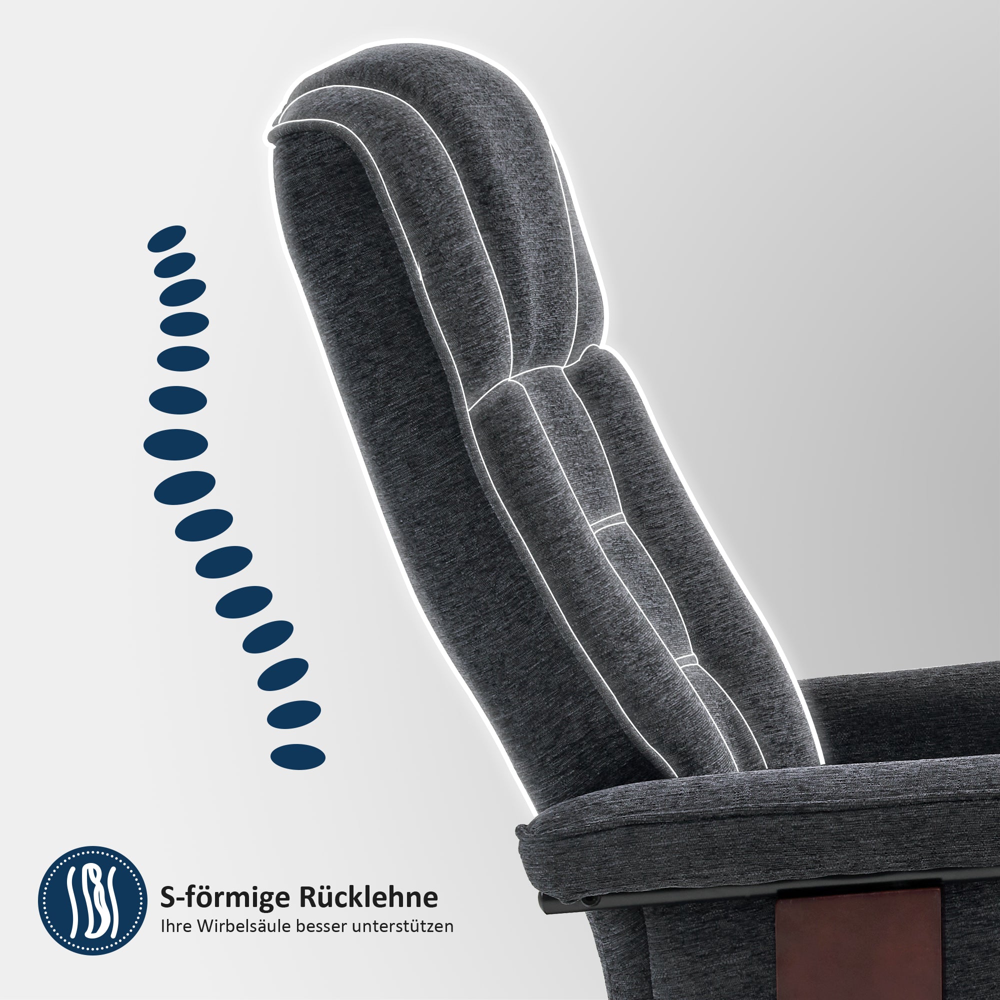 Relaxfauteuil met Hocker, 360° Draaibare TV-stoel met Ligfunctie, 9019 – foto 33