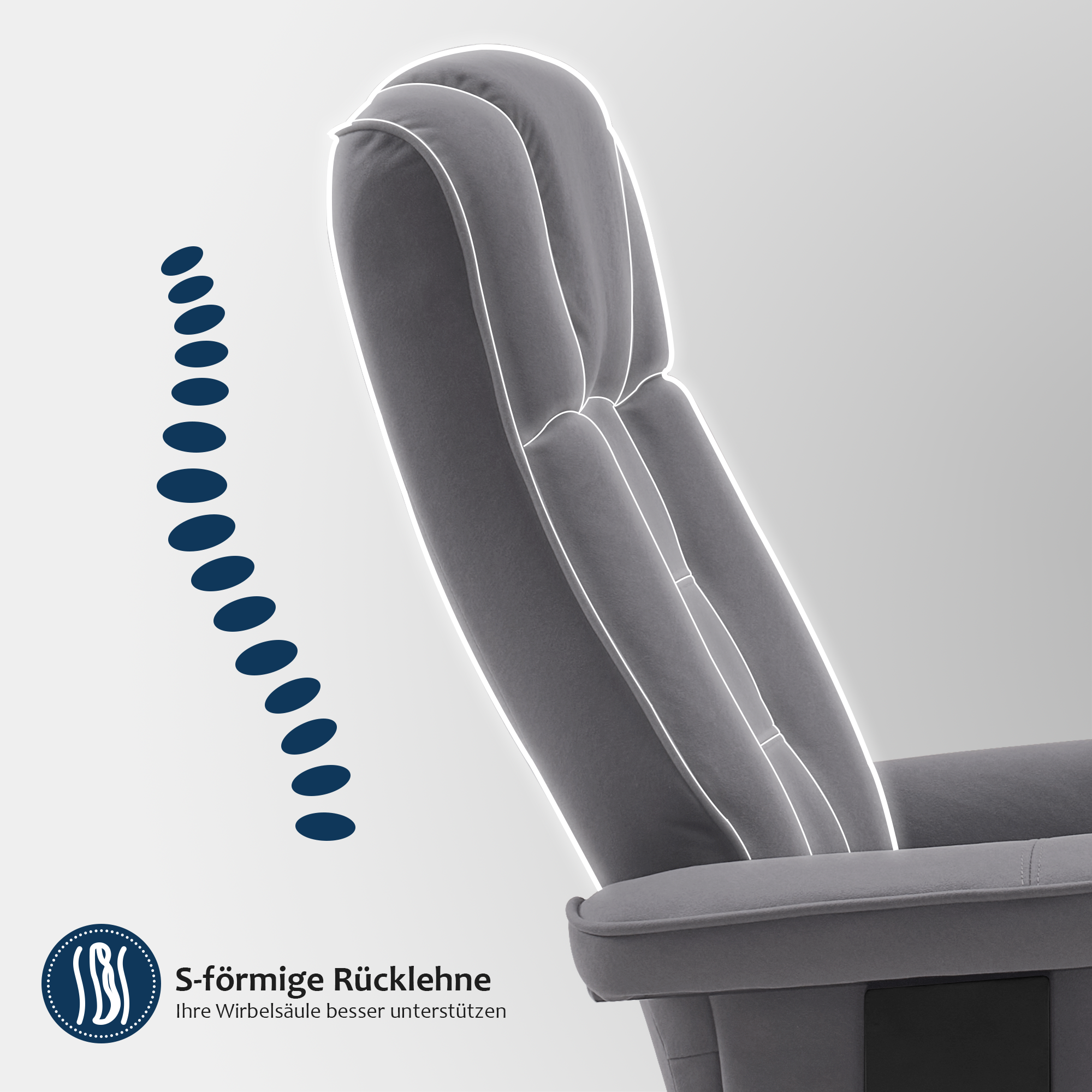 Relaxfauteuil met Hocker, 360° Draaibare TV-stoel met Ligfunctie, 9019 – foto 40