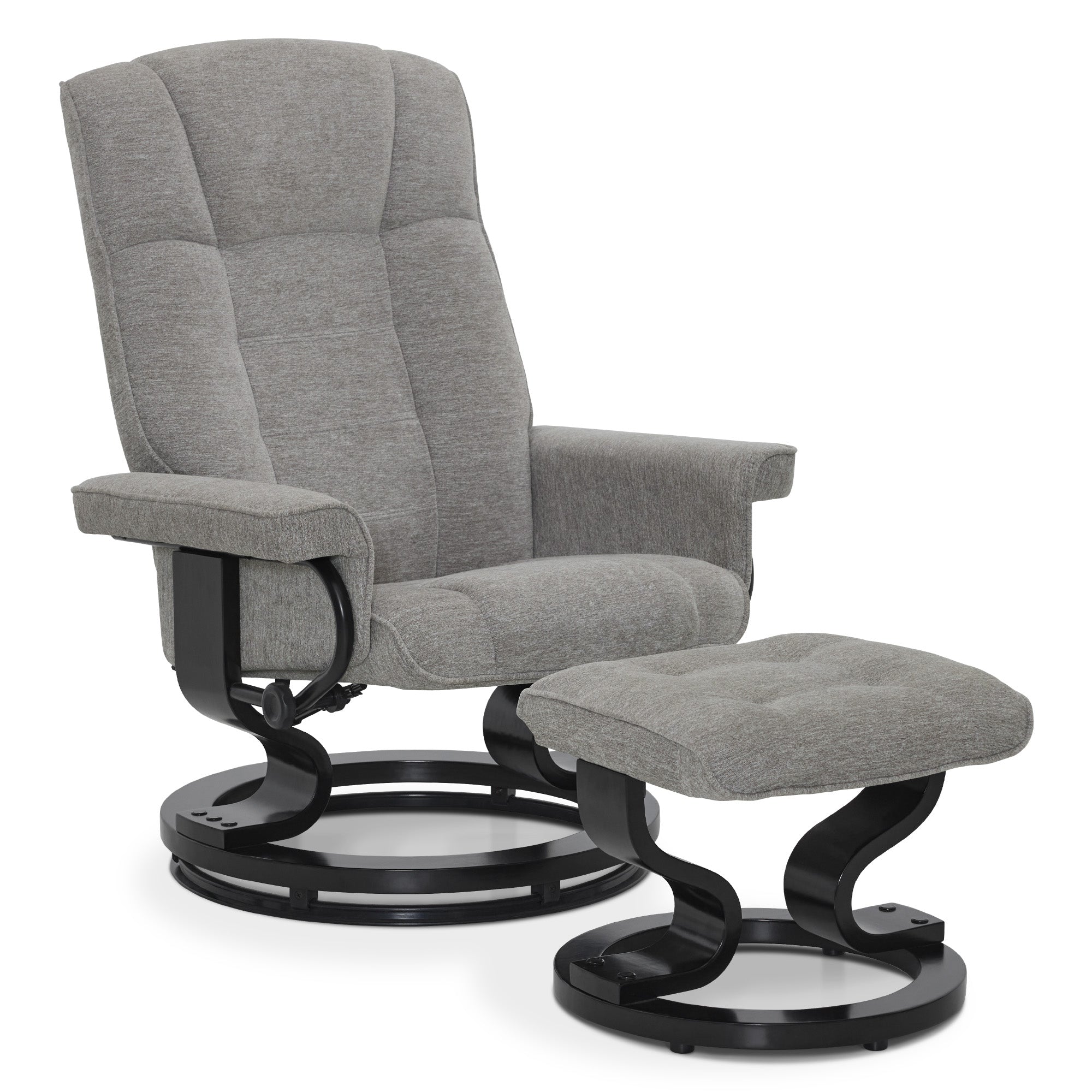 Relaxfauteuil met Hocker, 360° Draaibare TV-stoel met Ligfunctie, 9019 – foto 43