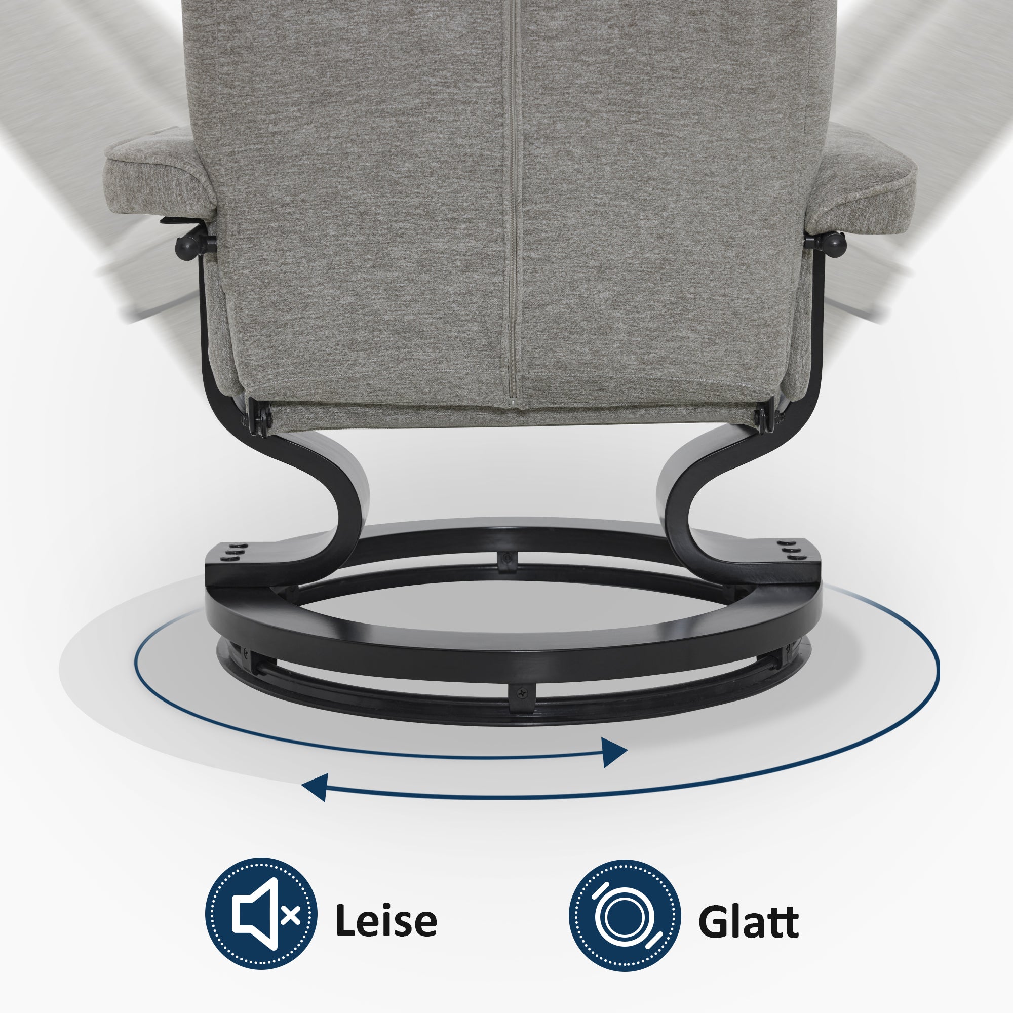 Relaxfauteuil met Hocker, 360° Draaibare TV-stoel met Ligfunctie, 9019 – foto 47