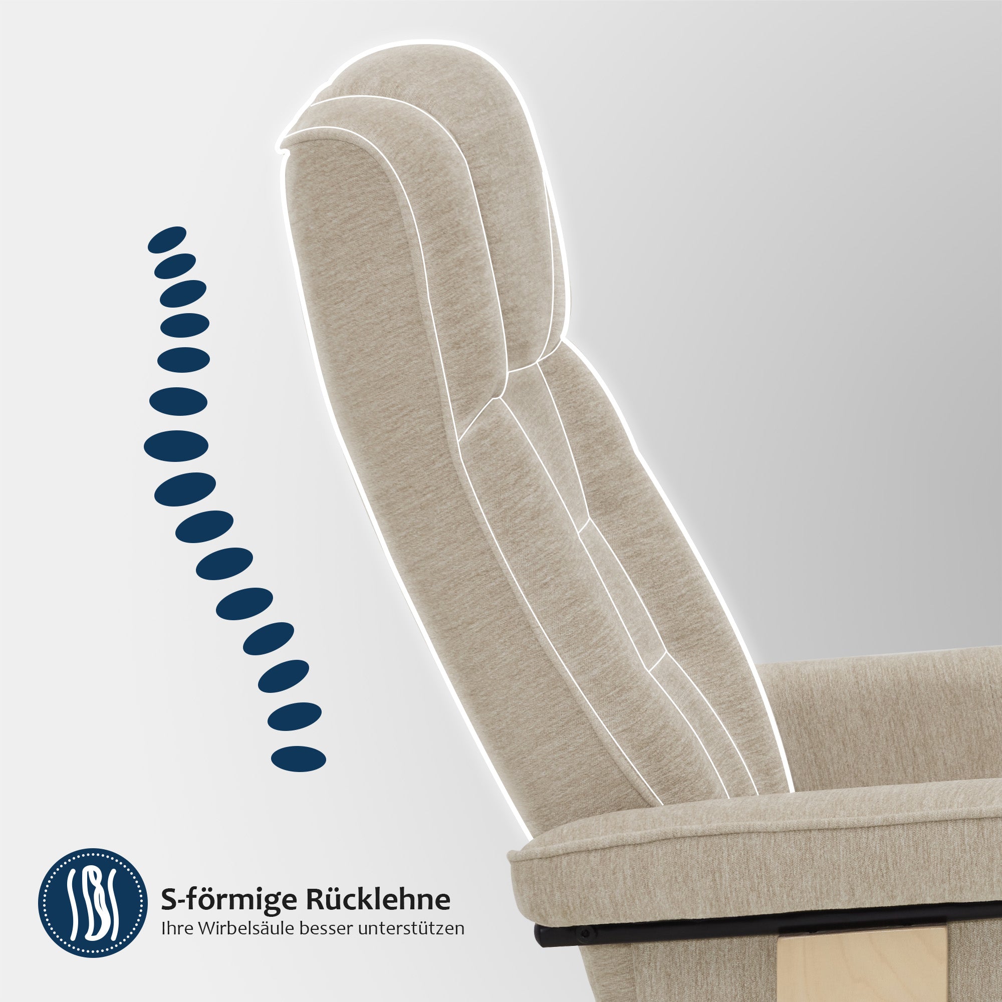 Relaxfauteuil met Hocker, 360° Draaibare TV-stoel met Ligfunctie, 9019 – foto 55