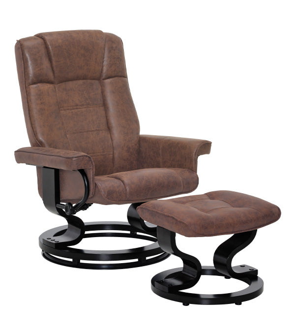 Relaxfauteuil met Hocker, 360° Draaibare TV-stoel met Ligfunctie, 9019 – foto 57